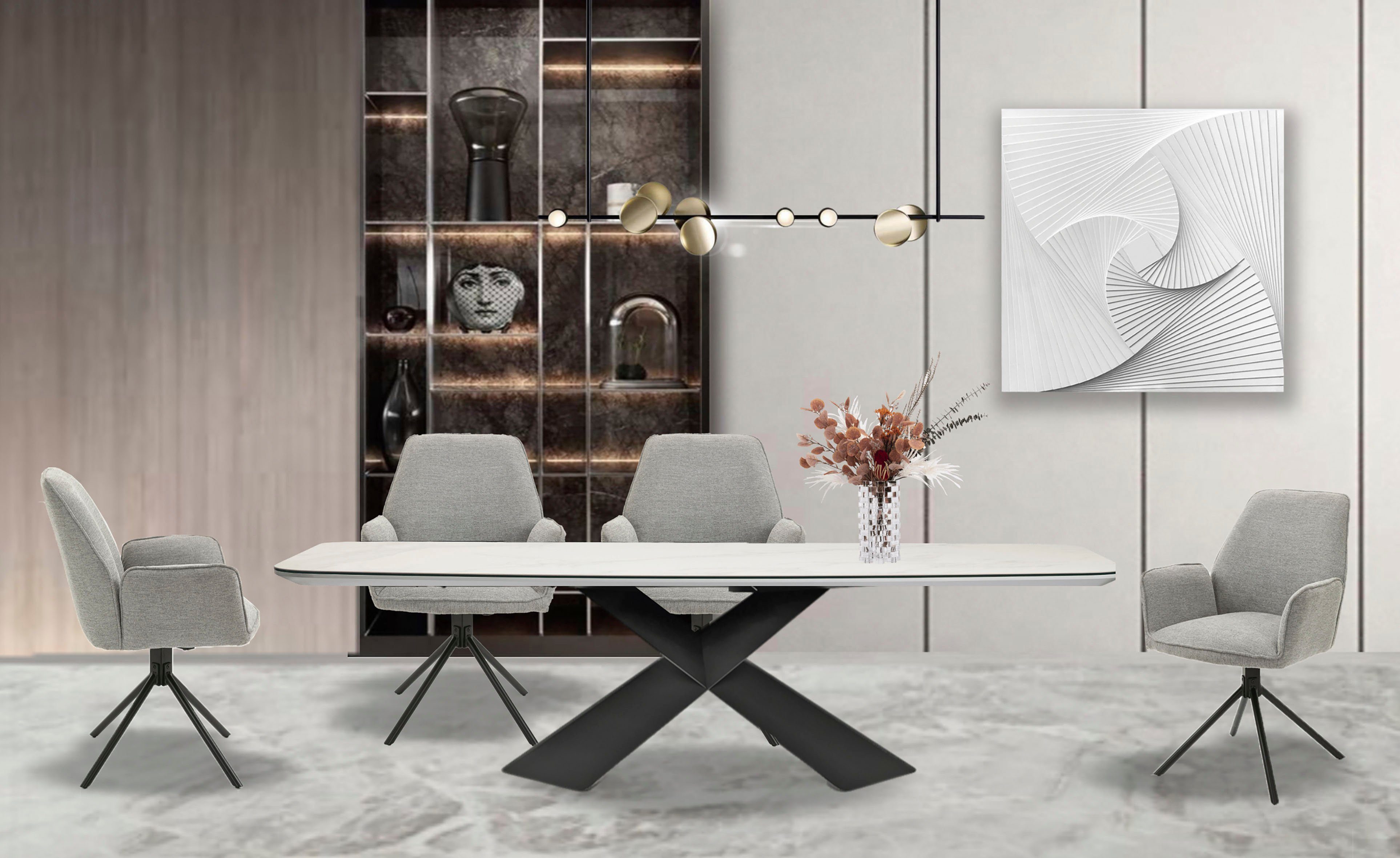byLIVING Esszimmerstuhl "Blair" (Set) 2 Stk. Webstoff 2er-Set, 360 Grad dre günstig online kaufen