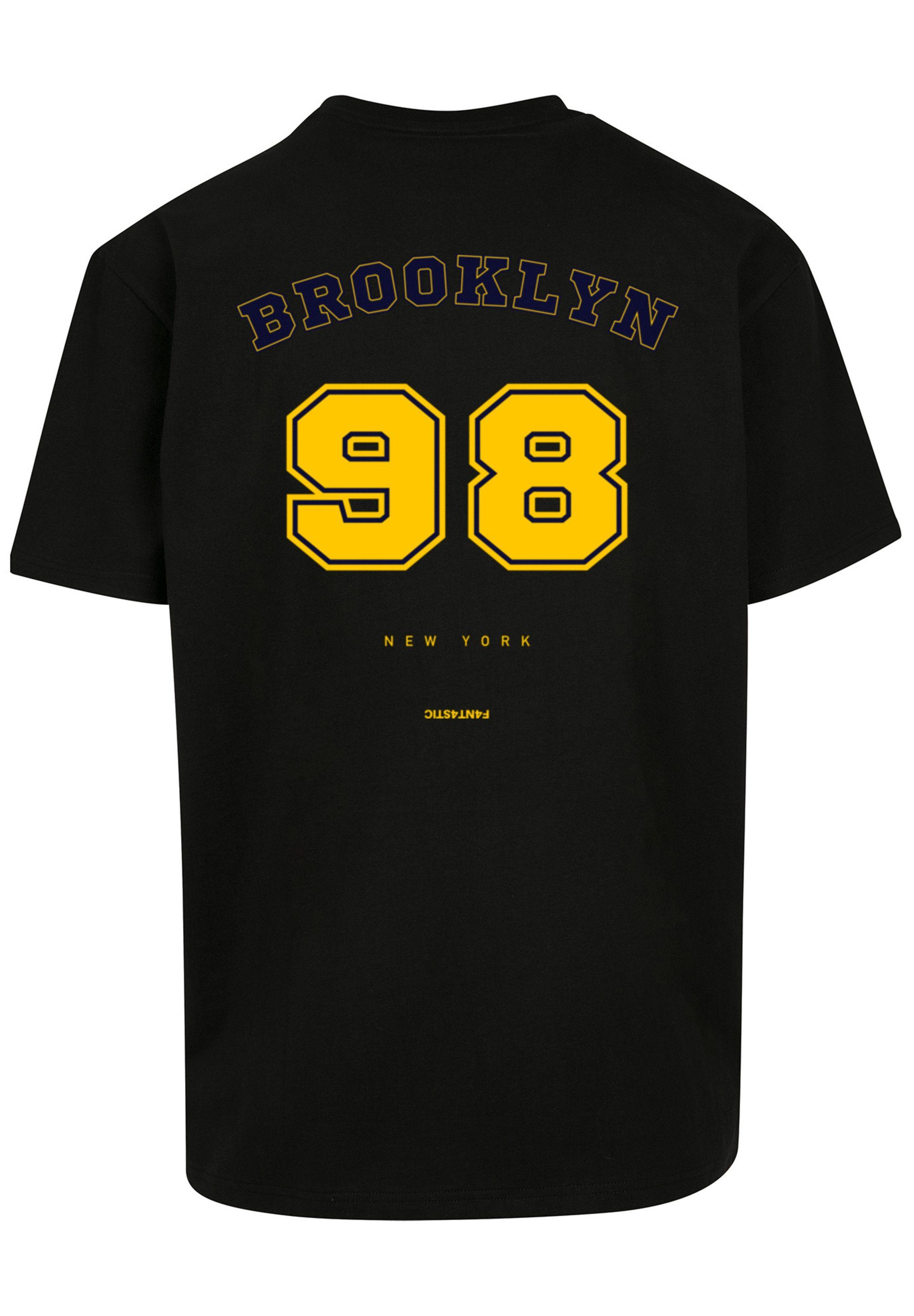 98 TEE OVERSIZE schwarz F4NT4STIC Brooklyn Print NY T-Shirt