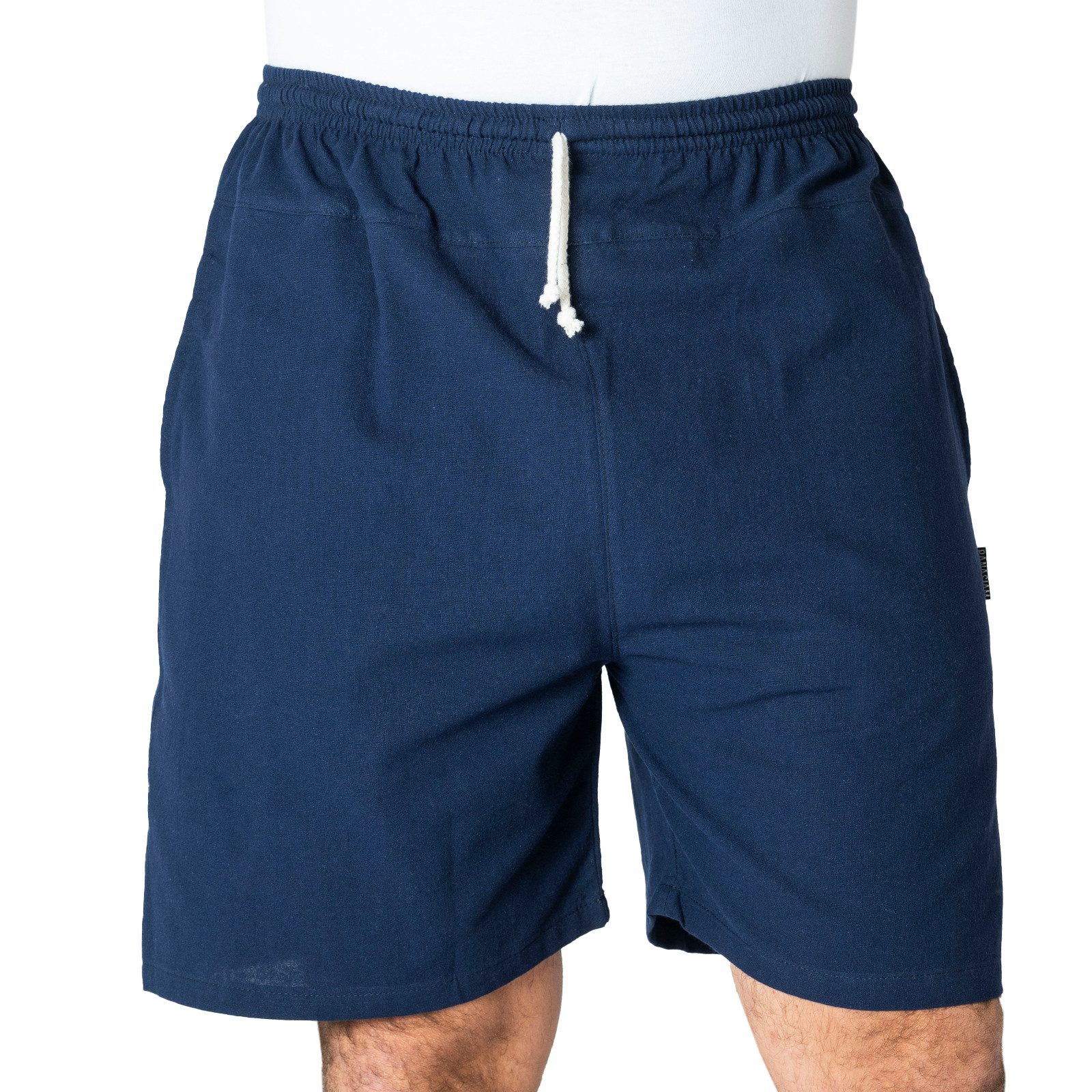 PANASIAM Shorts kurze Hose aus 100% Baumwolle Basic Stoffhose mit Taschen & Gummibund Sommerhose Sweatshorts Casual Loungewear Wellnesshose Strandshorts
