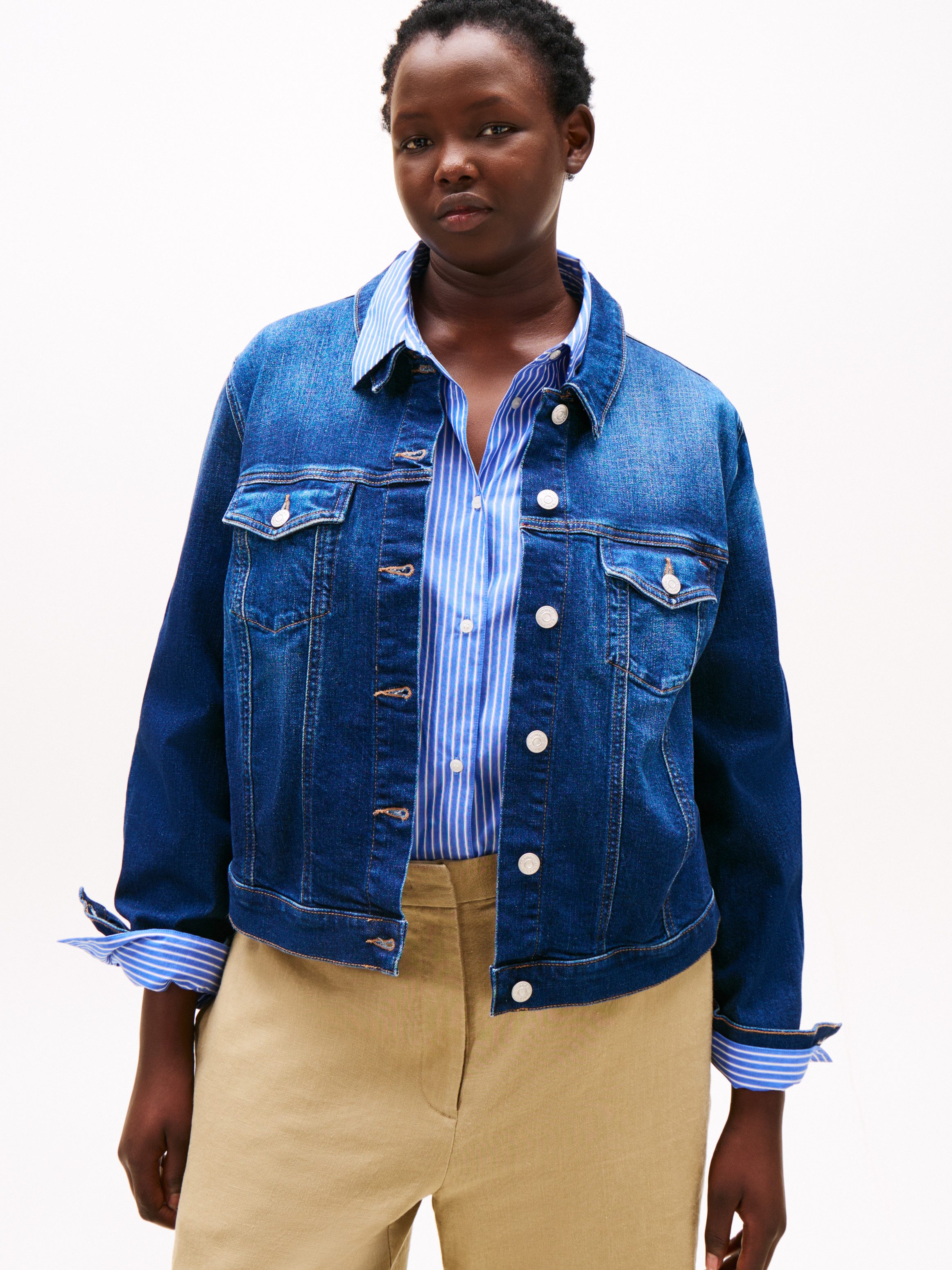 Tommy Hilfiger Curve Jeansjacke CRV DNM NEW DOREEN SLIM JACKET günstig online kaufen