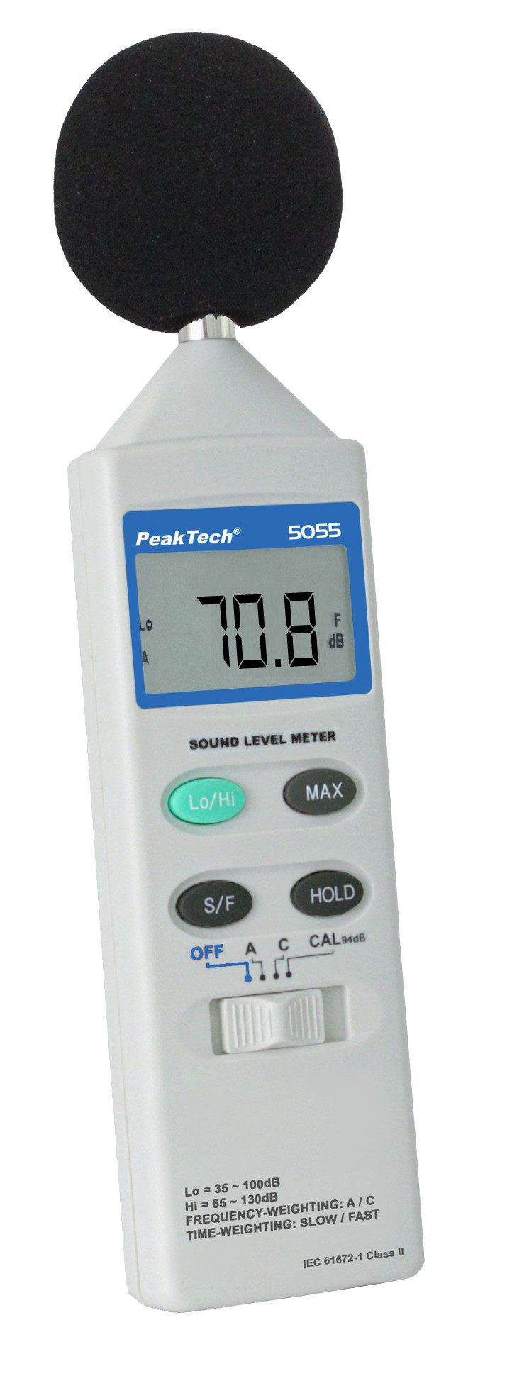 PeakTech Klimamesser Digital-Schallpegelmesser, 3 1/2-stellig