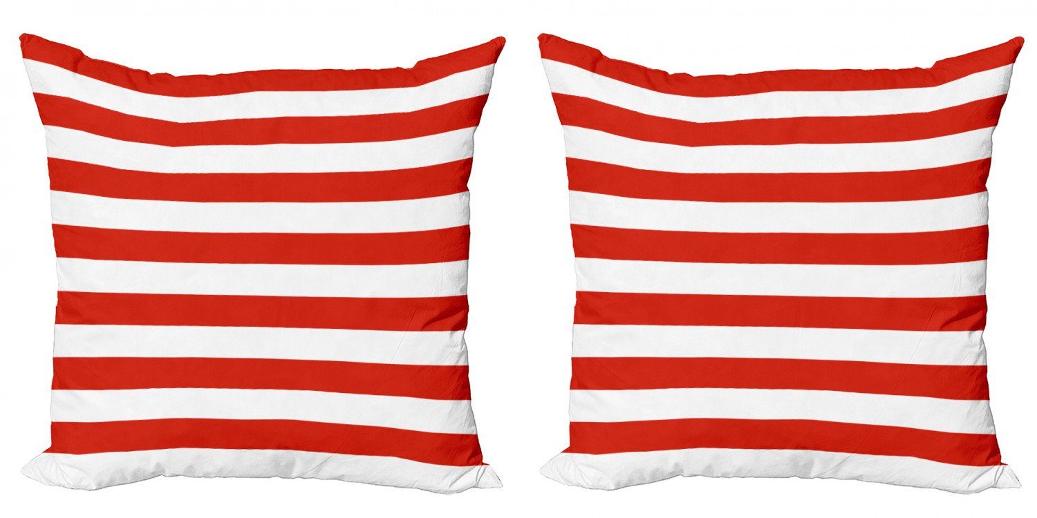 Kissenbezüge Modern Accent Doppelseitiger Digitaldruck, Abakuhaus (2 Stück), Geometrisch Amerikanische Flaggen-Entwurf