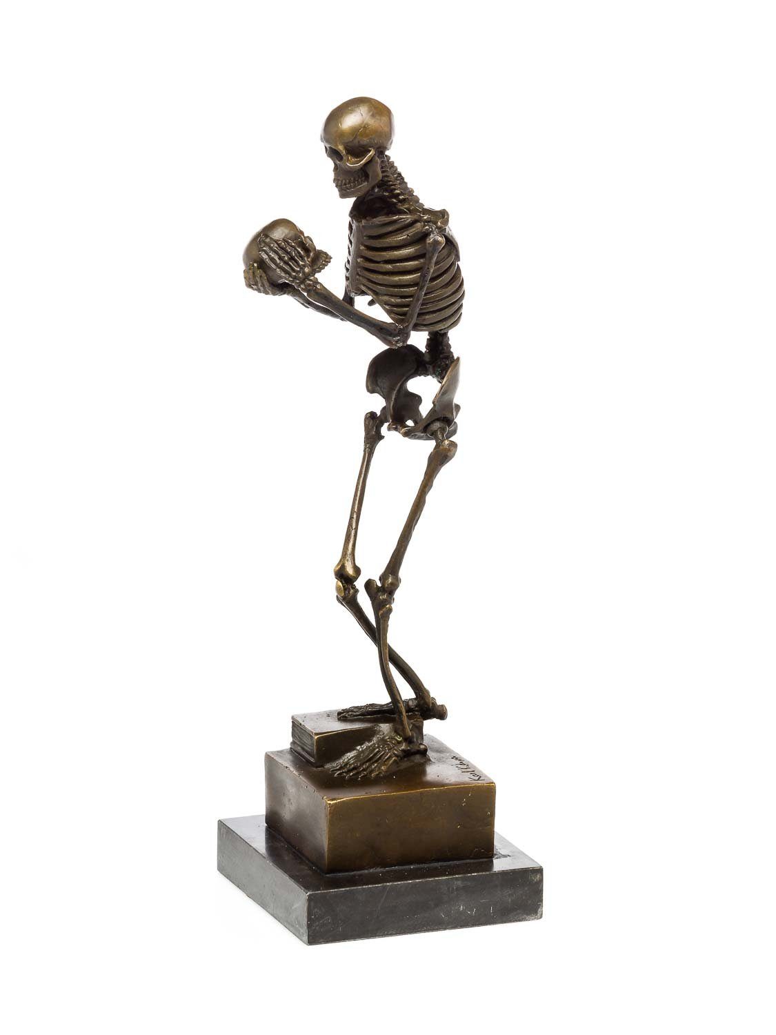 nach Antik-Stil im Skelett Figur Bronze Skulptur Kauba Bronzeskulptur Aubaho Skulptur