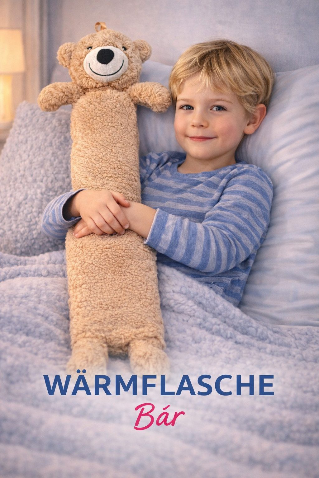 Antonio Wärmflasche Kinder Schlauch Wärmflasche 1,9 Liter mit Tiermotiv Bär