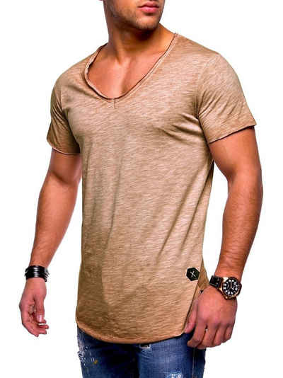 behype T-Shirt NUKE (1-tlg) mit V-Ausschnitt