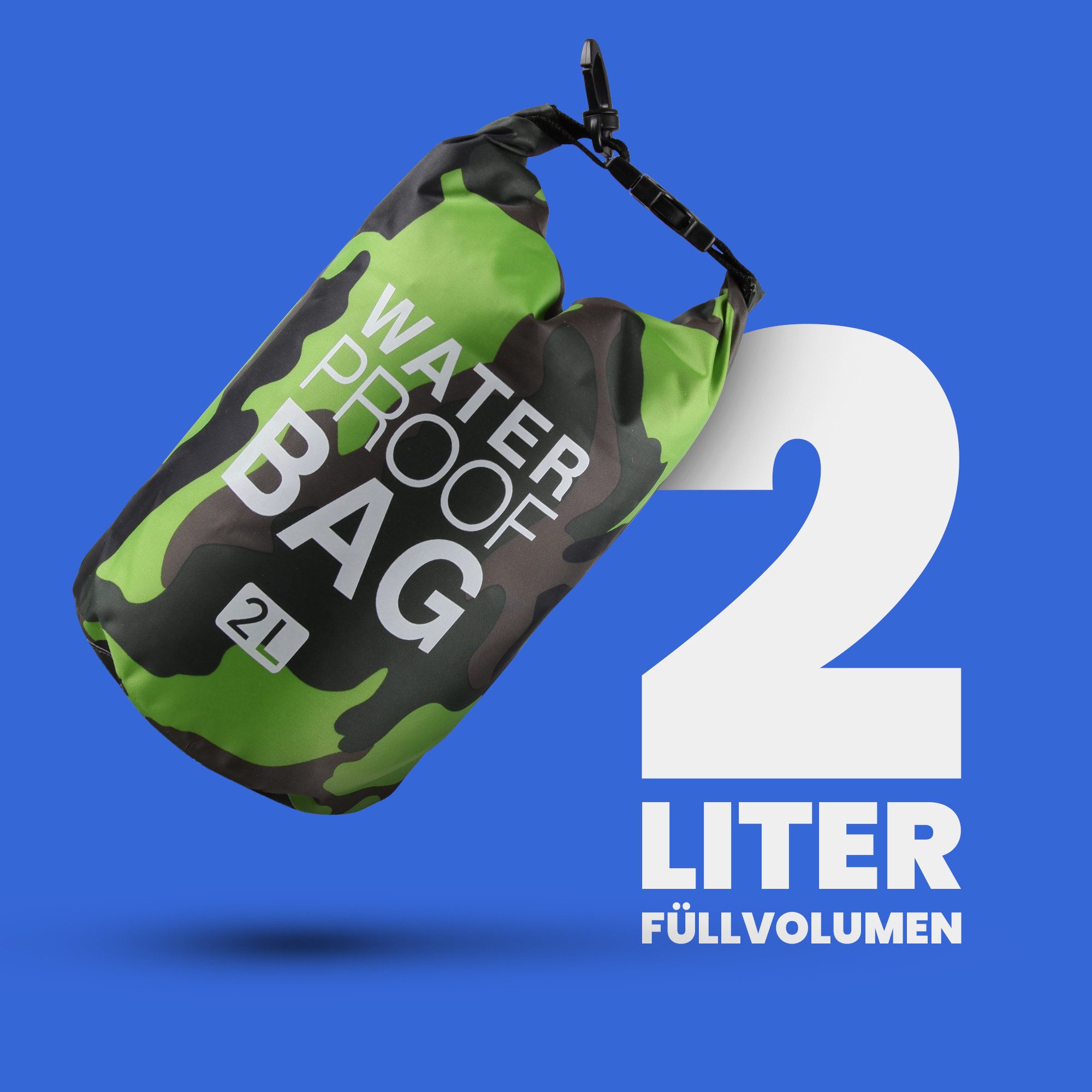 Bestlivings Drybag Schwimmbeutel 28 x 18 cm Camouflage Style (1-tlg), wasserdicht dank strapazierfähigem Gewebe