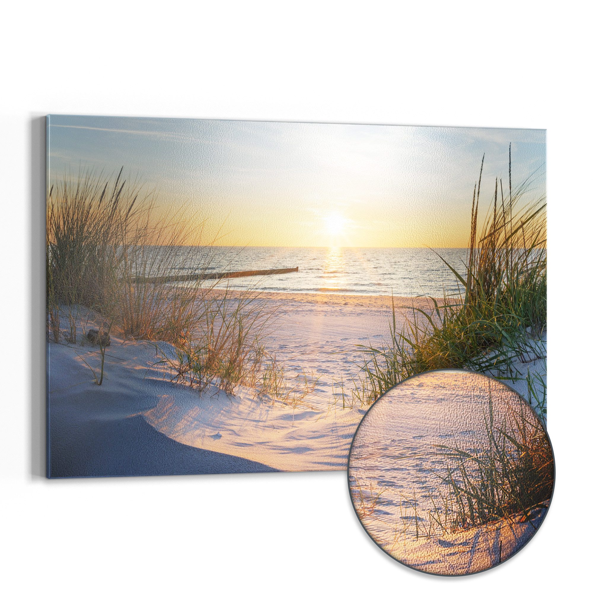 DEQORI Magnettafel 'Abendsonne an der Ostsee', günstig online kaufen