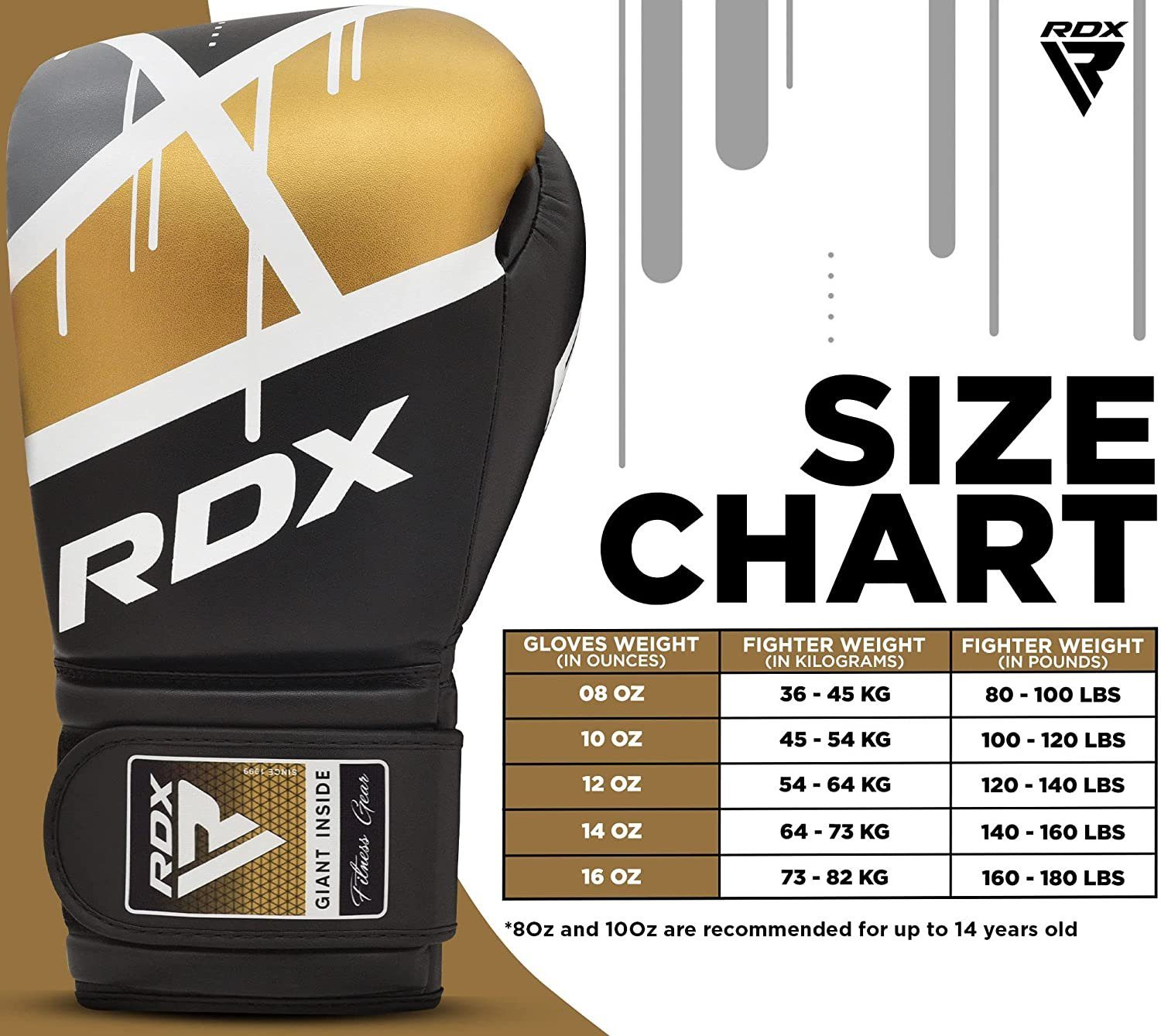 RDX Sports Boxhandschuhe RDX Boxhandschuhe Muay Thai Boxsack Training Sparring Kickboxing