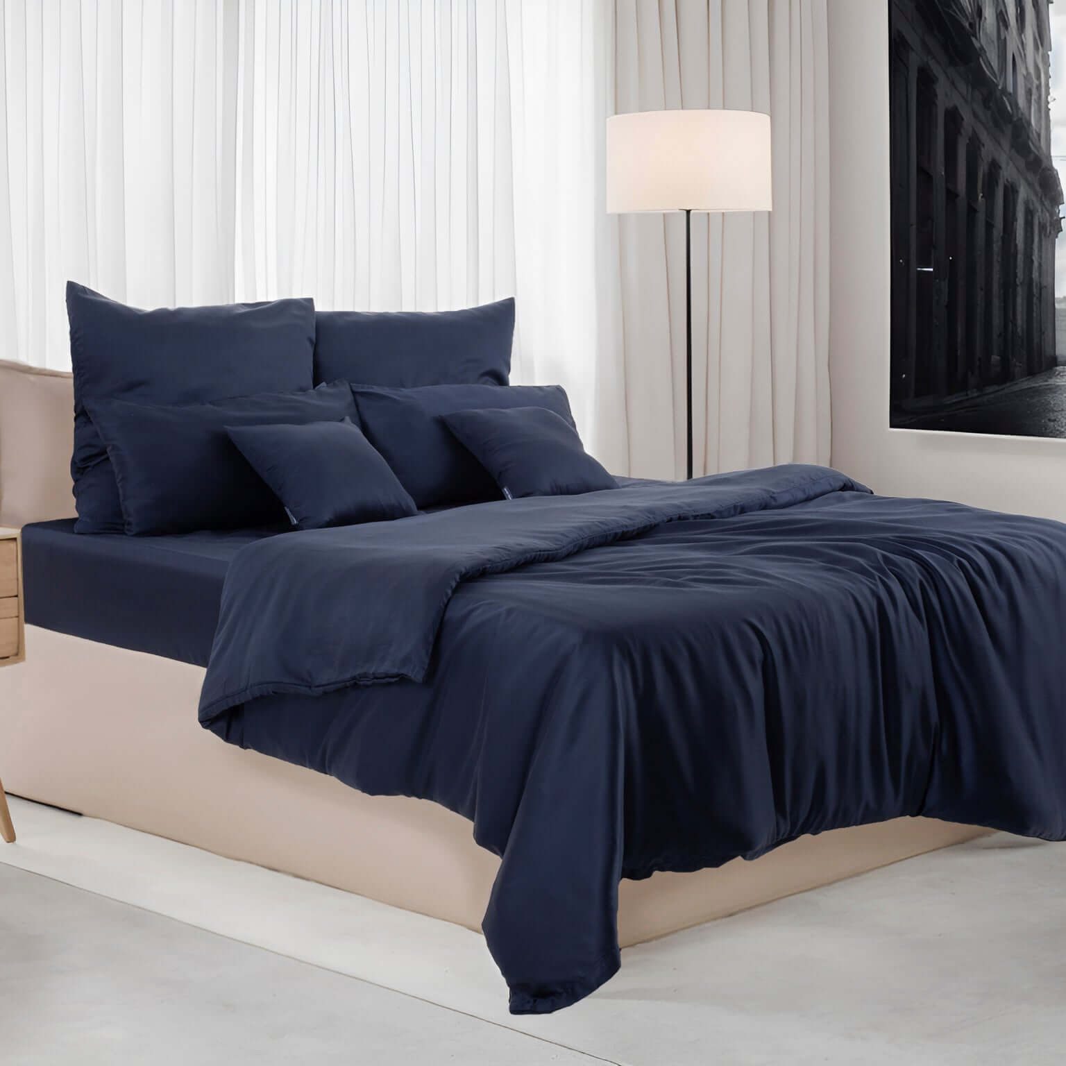 twenty:three® Bettbezug Lyocell Deckenbezug Midnight Blue, günstig online kaufen
