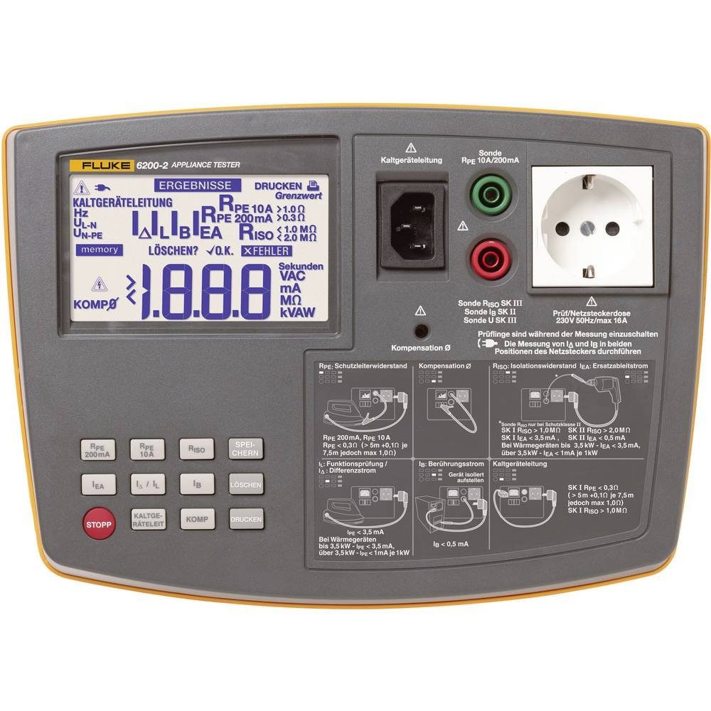 Fluke Multimeter tragbarer Gerätetester nach DIN VDE 0701-0702