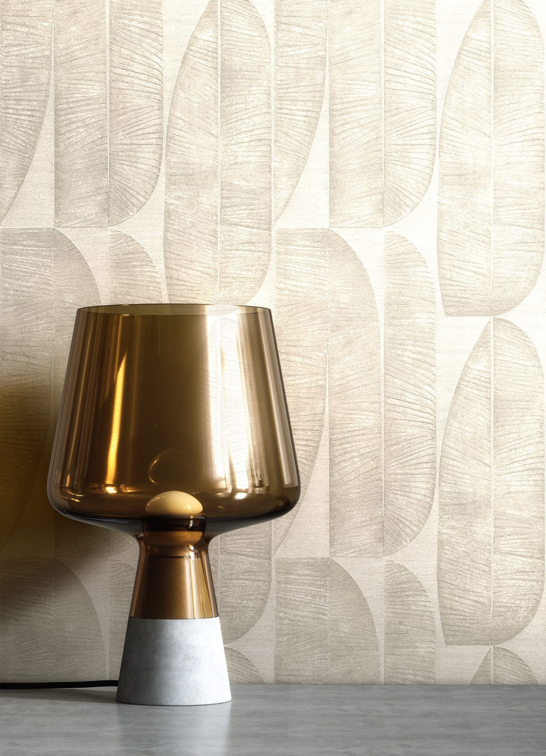 Newroom Vliestapete Madina Beige Tapete Mustertapete Bananenblätter,Blätter,Grafik, Beige Tapete Modern Bananenblätter - Mustertapete Dschungeltapete Taupe Tropisch Floral Blätter Grafik für Schlafzimmer Wohnzimmer Küche, Dschungeltapete