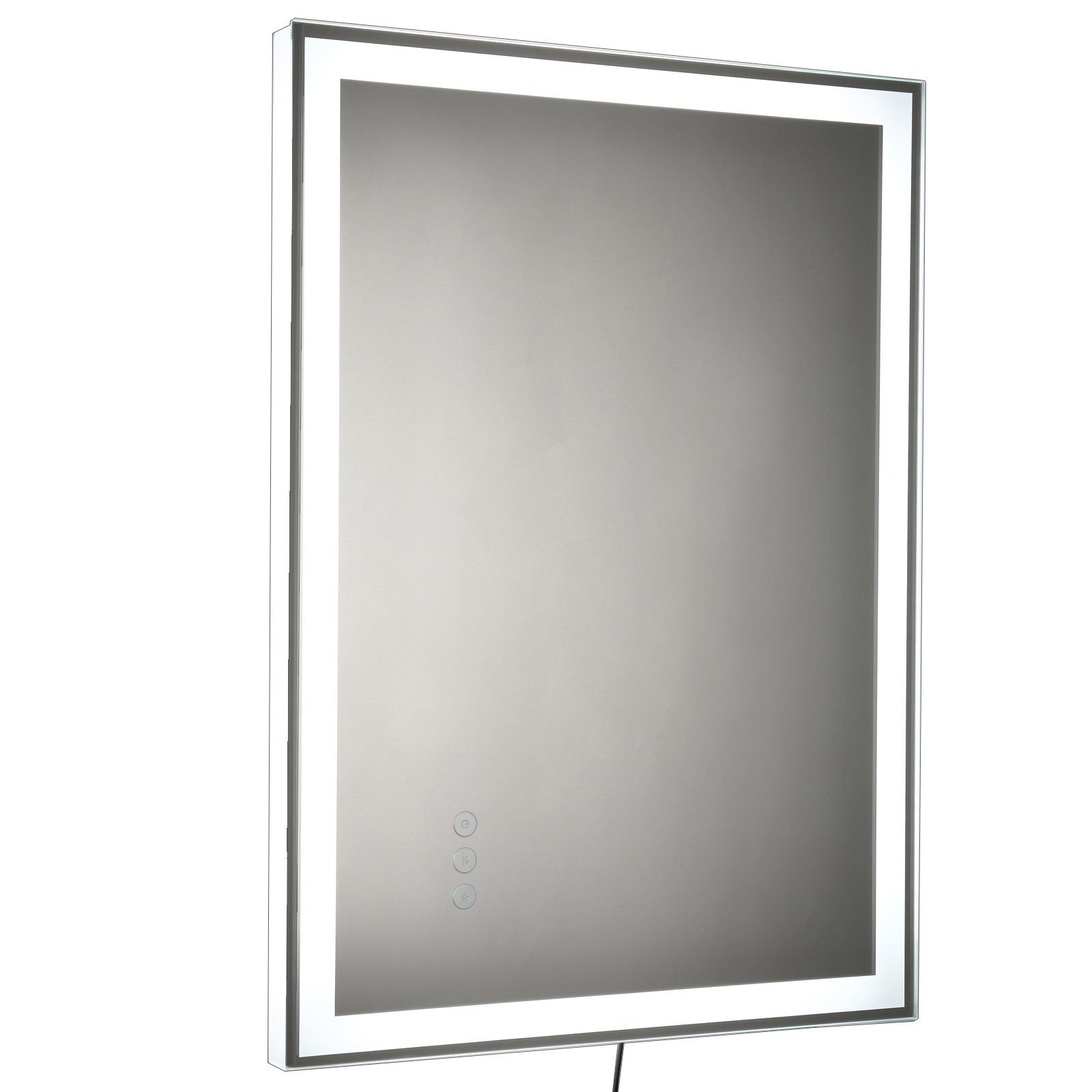 Kleankin Badspiegel mit Antibeschlagsfunktion, Wandspiegel (Set, 1-St., 1 x Badspiegel), Touch-Schalter LED-Spiegel Nebelfreier 3 Farben