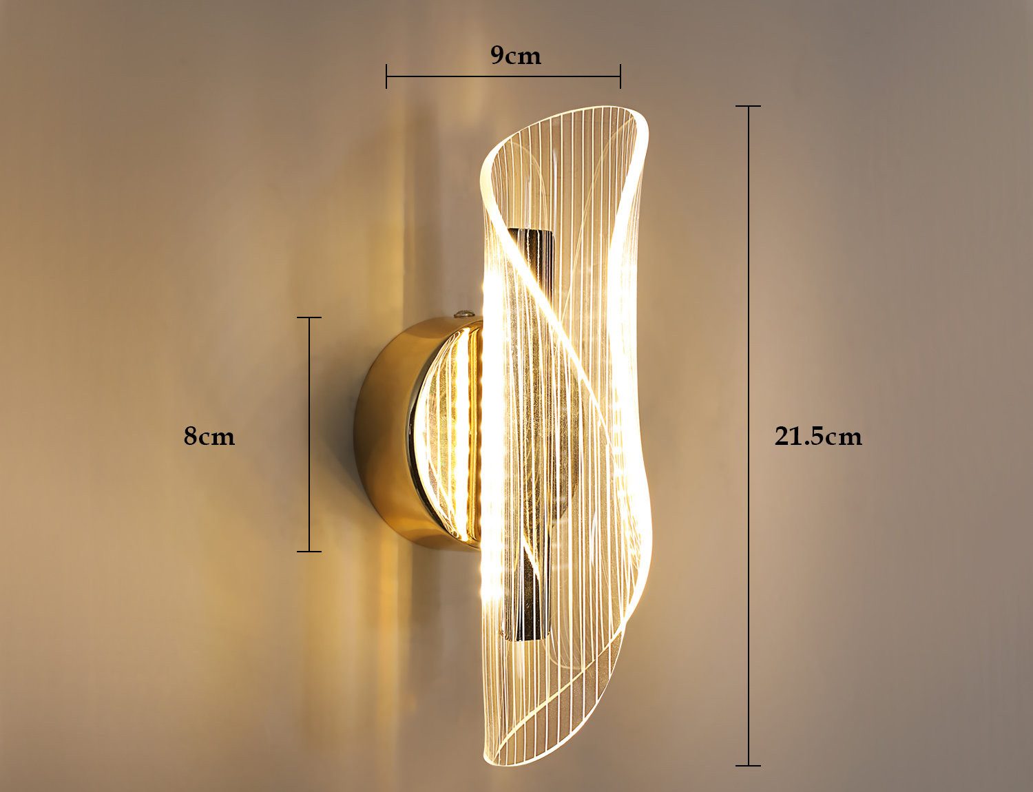 Goeco LED Wandleuchte Einfache Wandleuchte,LED Energiesparlampe,dimmbar(300 günstig online kaufen