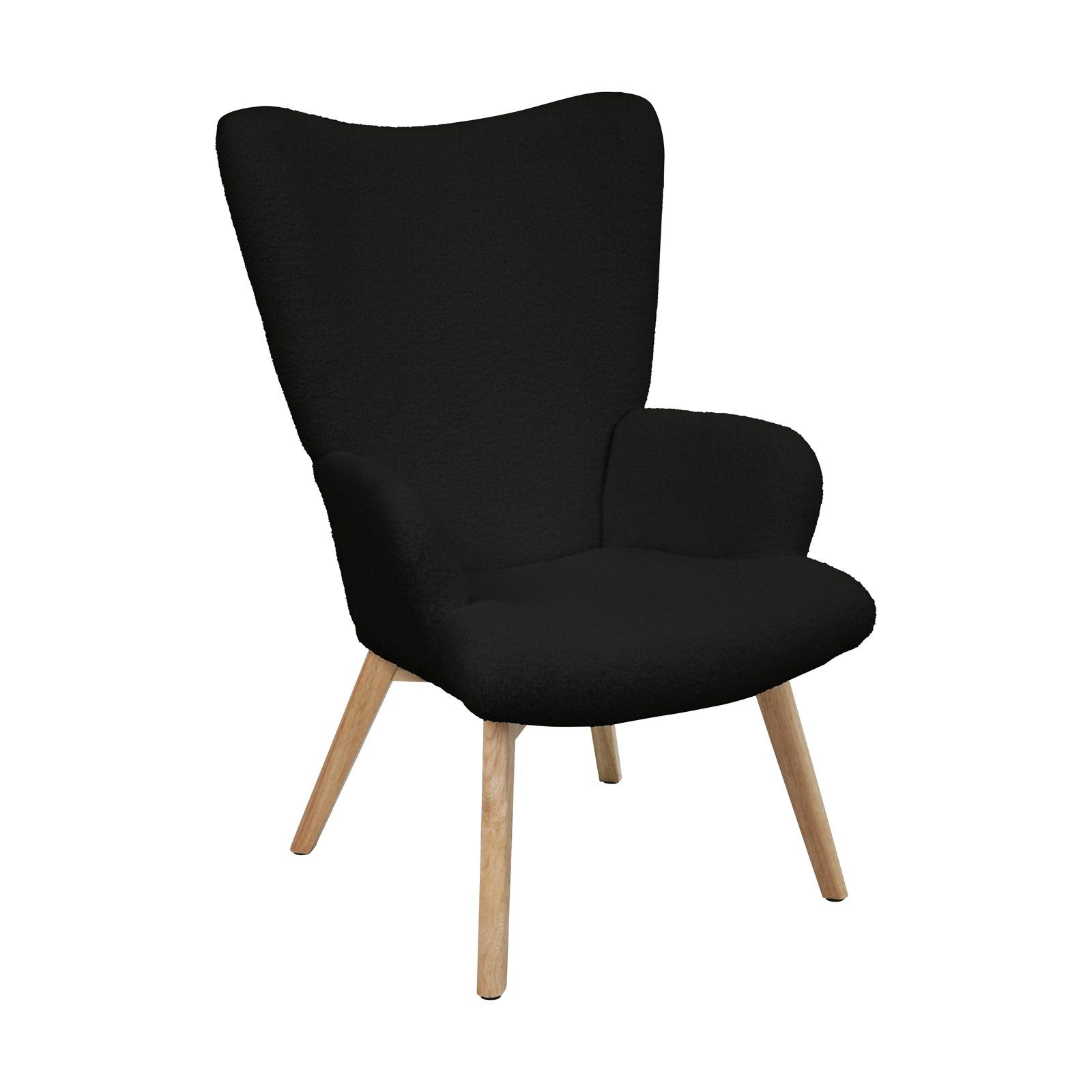 SVITA Sessel OLAV, Ohrensessel,Stillsessel,Holzbeine,Teddybouclé Bezug günstig online kaufen