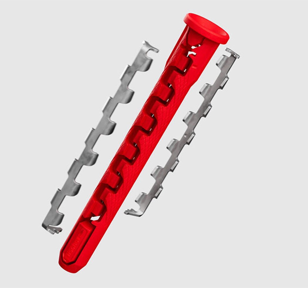 fischer Porenbetondübel HybridPower 10x90 FUS Sechskantschraube + Dübel, (4-tlg)