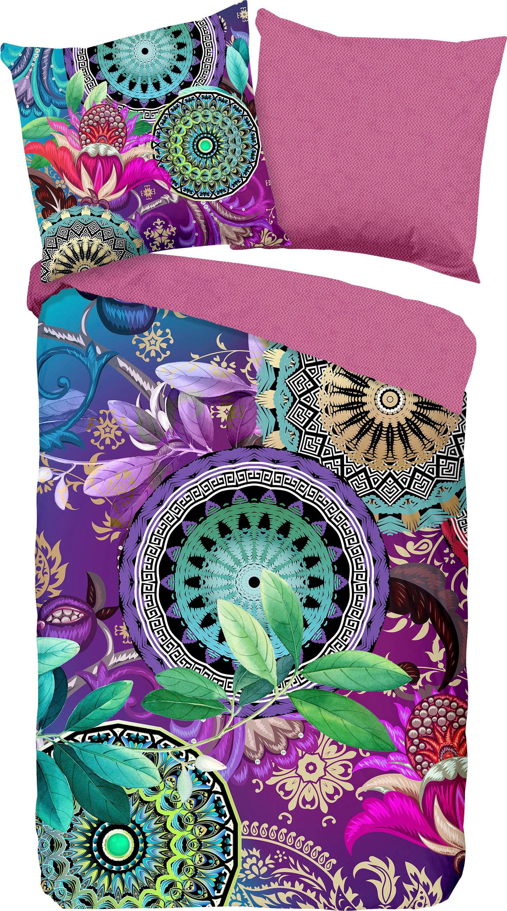 hip Wendebettwäsche »Axelle«, Mako-Satin, 135x200, Reißverschluss, Wendeopt günstig online kaufen