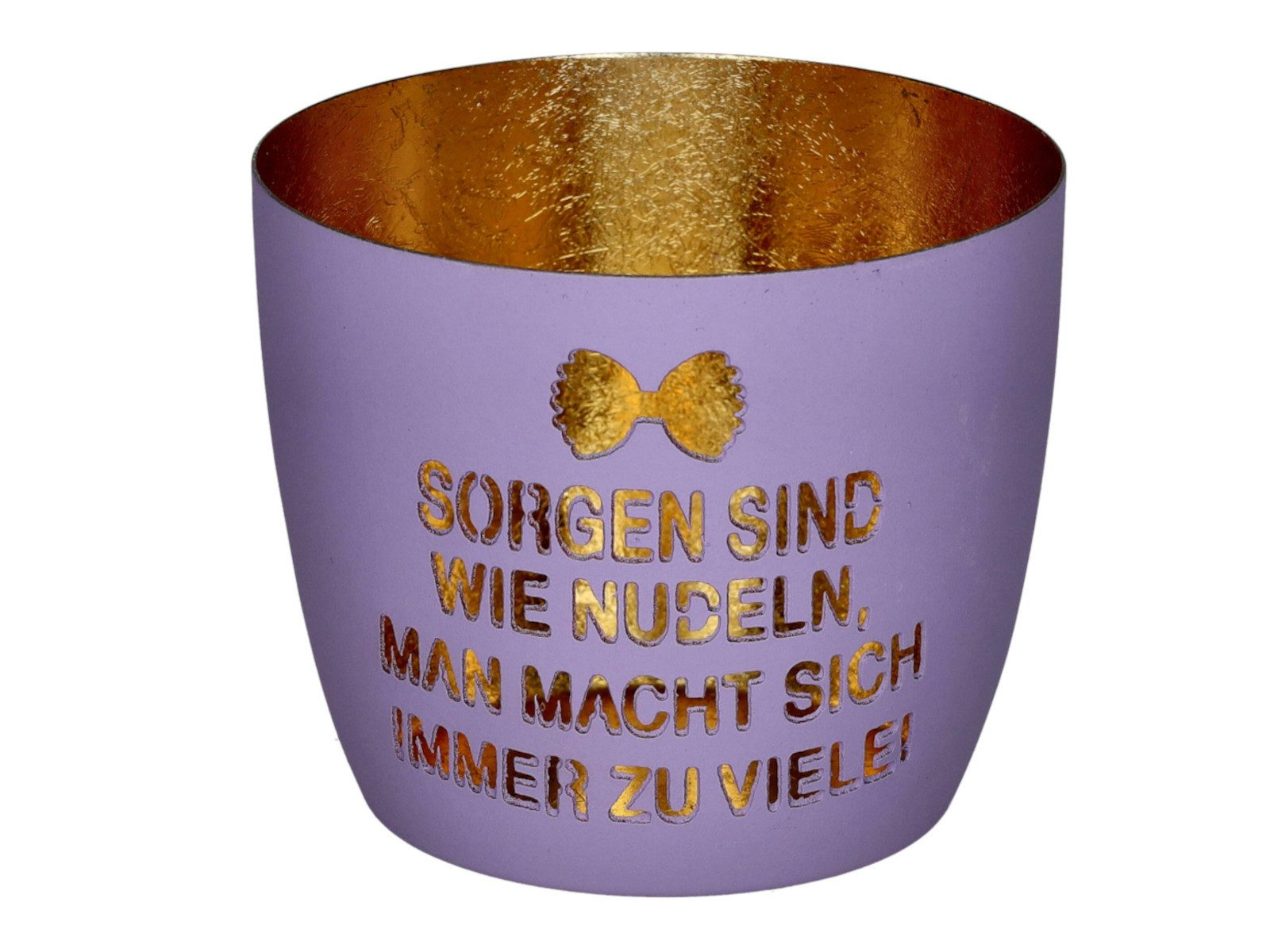 Giftcompany Windlicht Madras Windlicht M Nudeln lila/gold 8,5cm