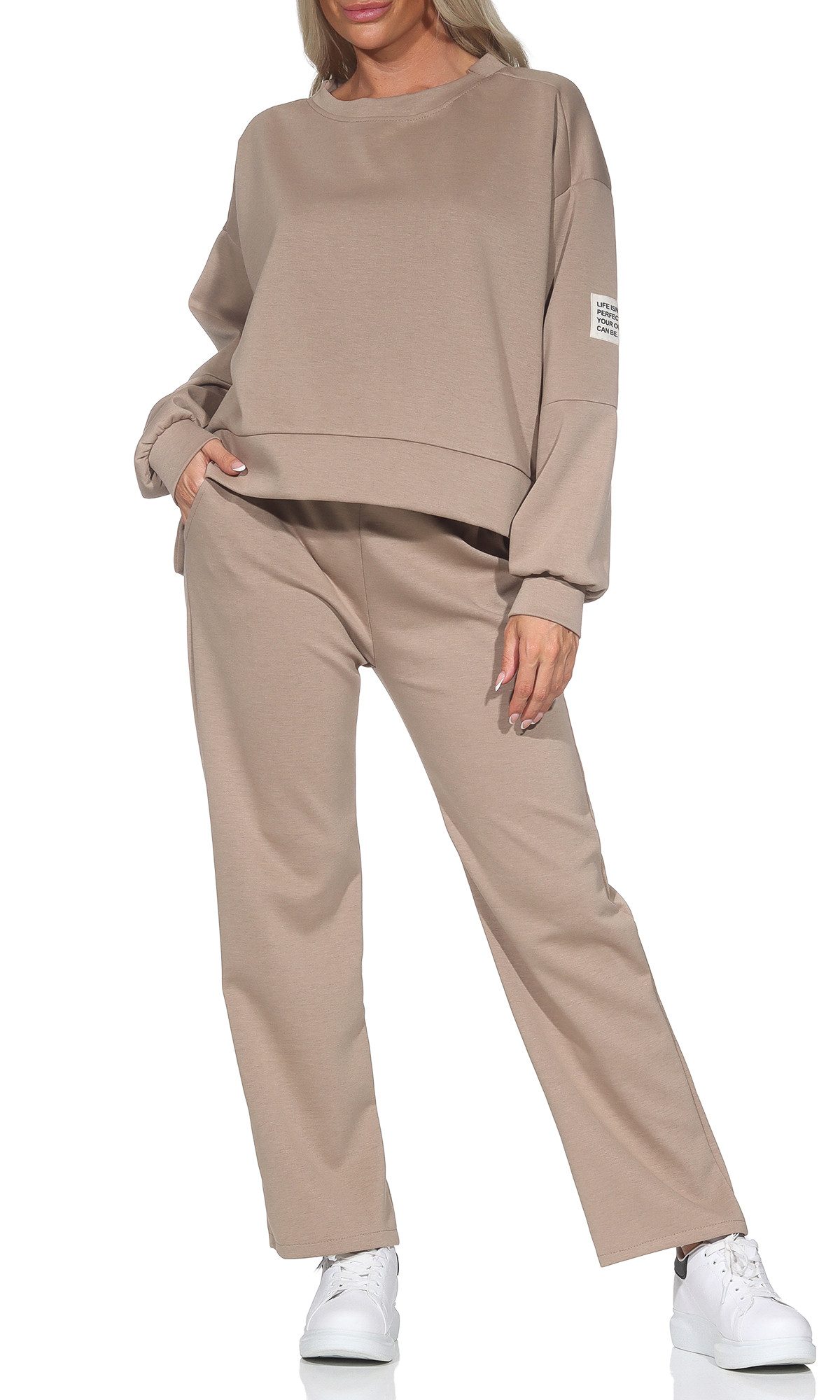 simaranda Jogginganzug Damen Jogginganzug 9 36-40 Schlamm