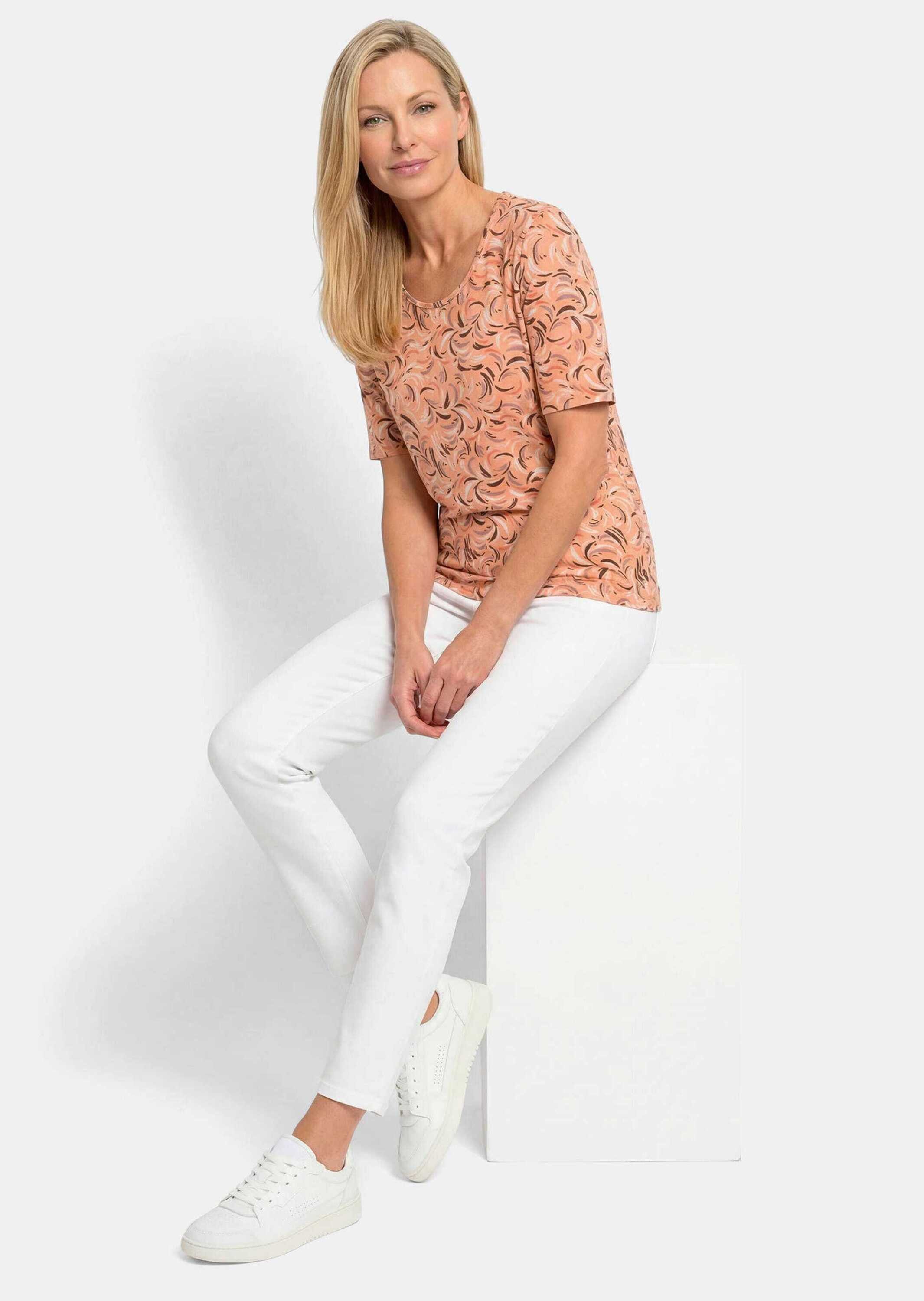 GOLDNER T-Shirt Viskoseshirt mit frischem All-over-Print – Bild 4 von 5
