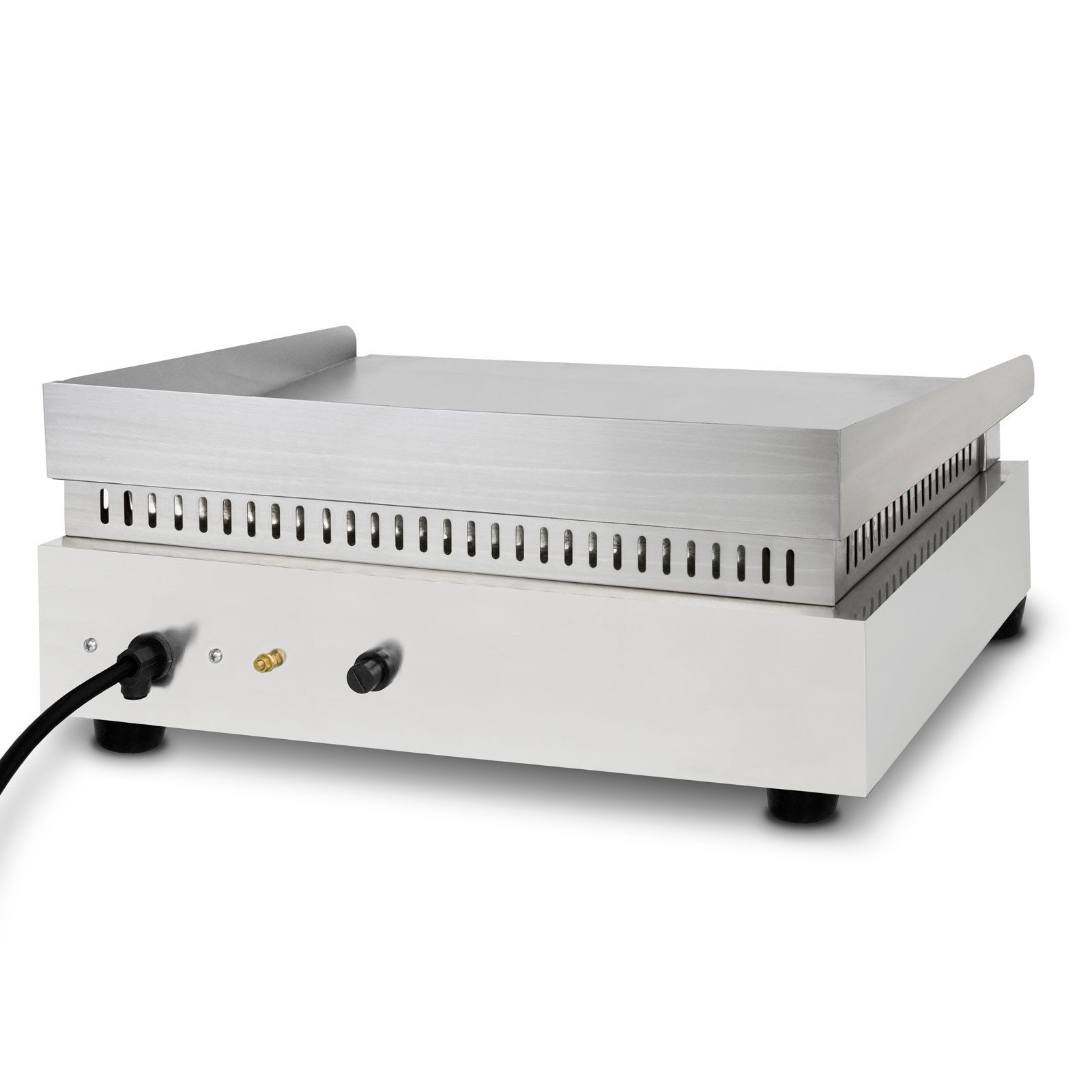 vertes Tischgrill Grillplatte Bratplatte Plancha Grill Elektrisch 1700W, 1700 W, Edelstahl Grillfläche Glatt 40x26cm