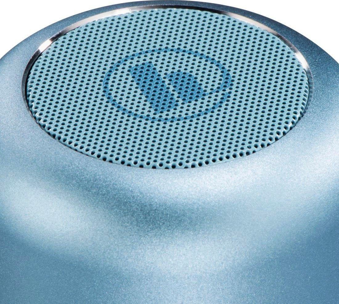 Hama Bluetooth® 2.0" (A2DP Lautsprecher Robustes Bluetooth, Bluetooth, Bluetooth-Lautsprecher Aluminiumgehäuse) HFP, Freisprecheinrichtung) "Drum W Integrierte (3,5 AVRCP hellblau