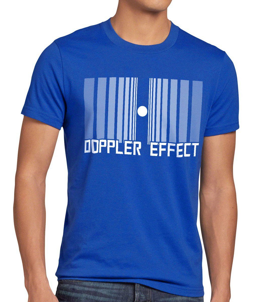 blau Herren Sheldon Big Cooper Effekt style3 Doppler Schall Print-Shirt Bang tbbt T-Shirt Theory Effect
