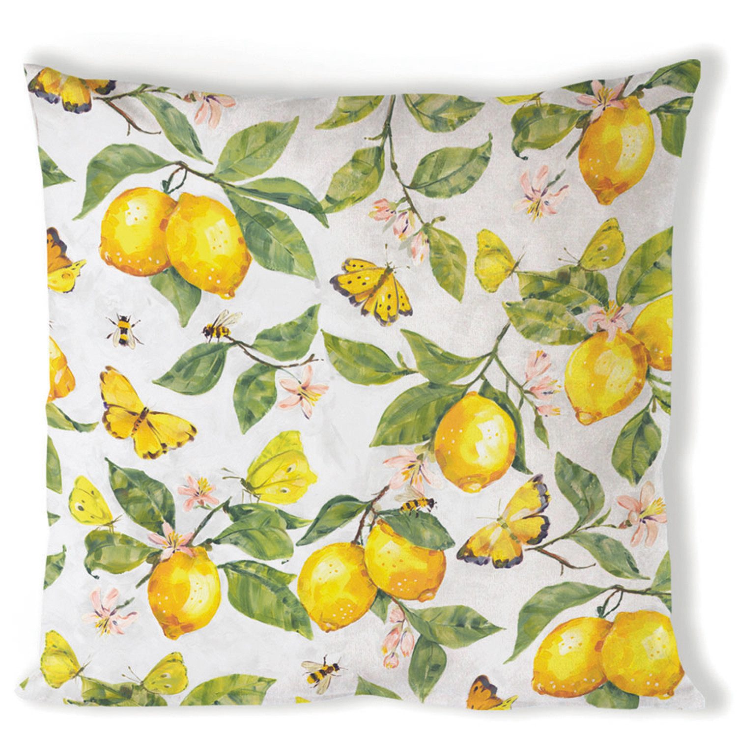 Ambiente® Dekokissen Fresh lemons, Dekokissen Kissenbezüge ohne Füllung Baumwolle 40x40 cm