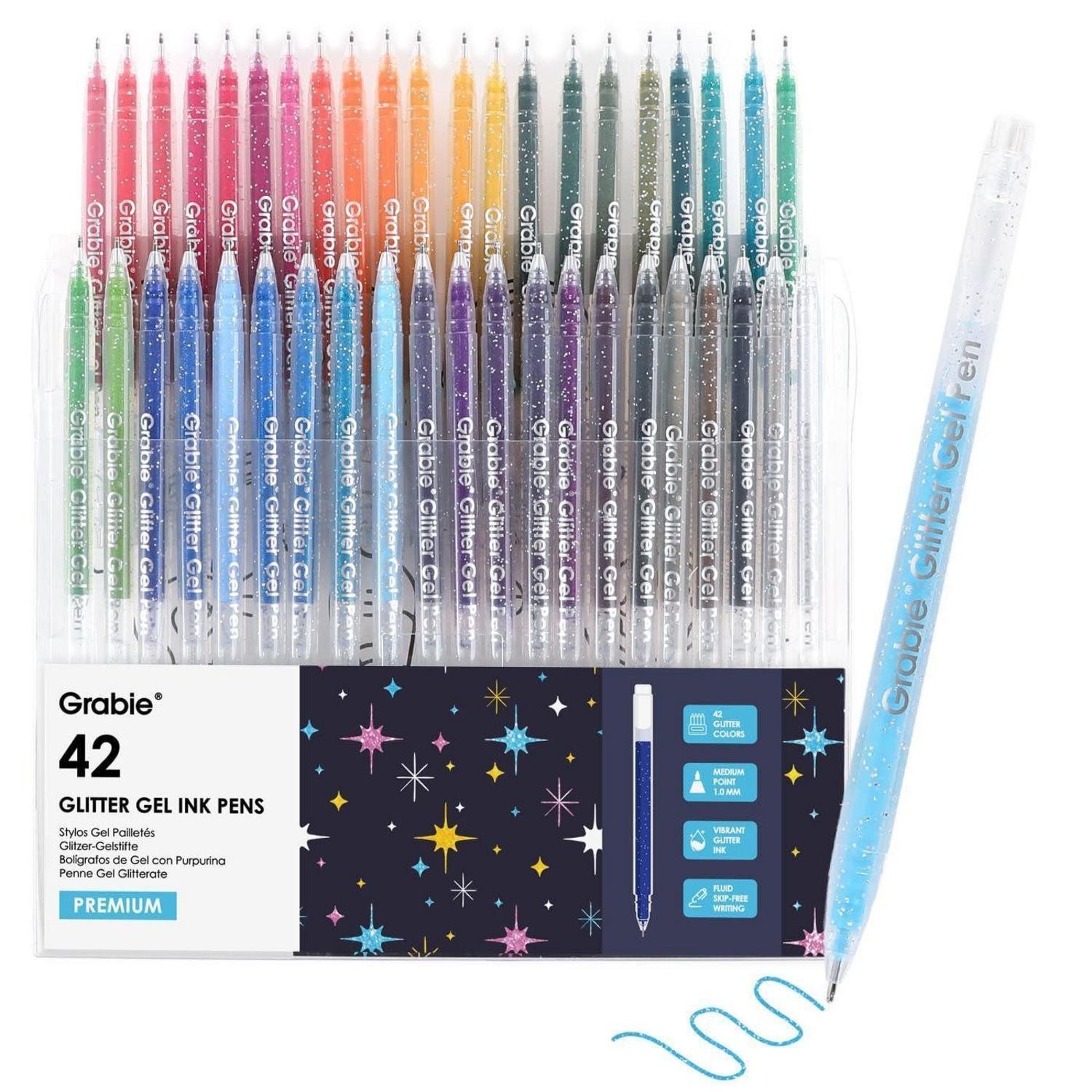 LuxusKollektion Gelschreiber Glitzer Gelstifte Set 42 Farben 1,0mm Spitze