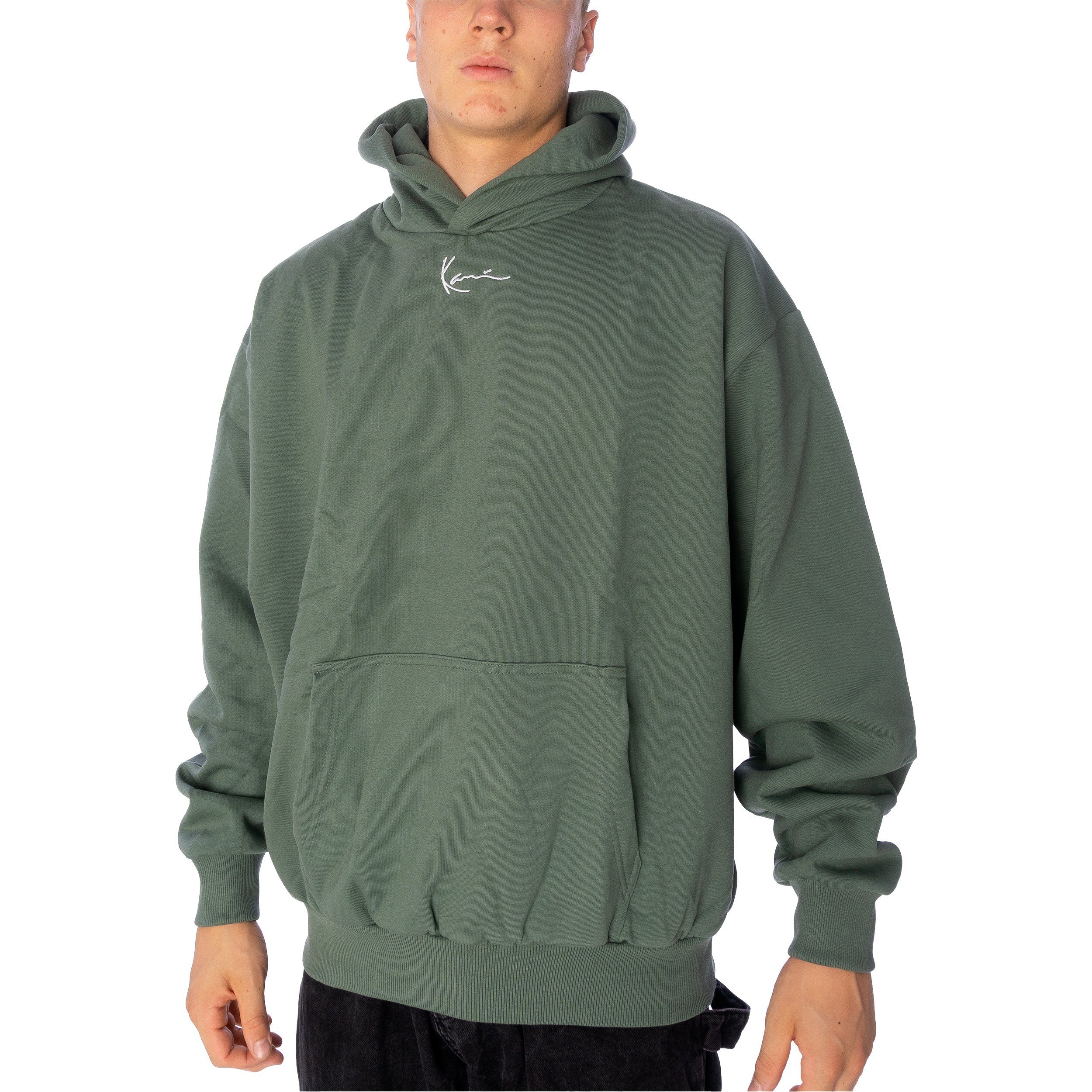 Karl Kani Hoodie Karl Kani Signature Os Heavy Hoodie Herren Kapuzenpullover  dusty green (1-tlg)