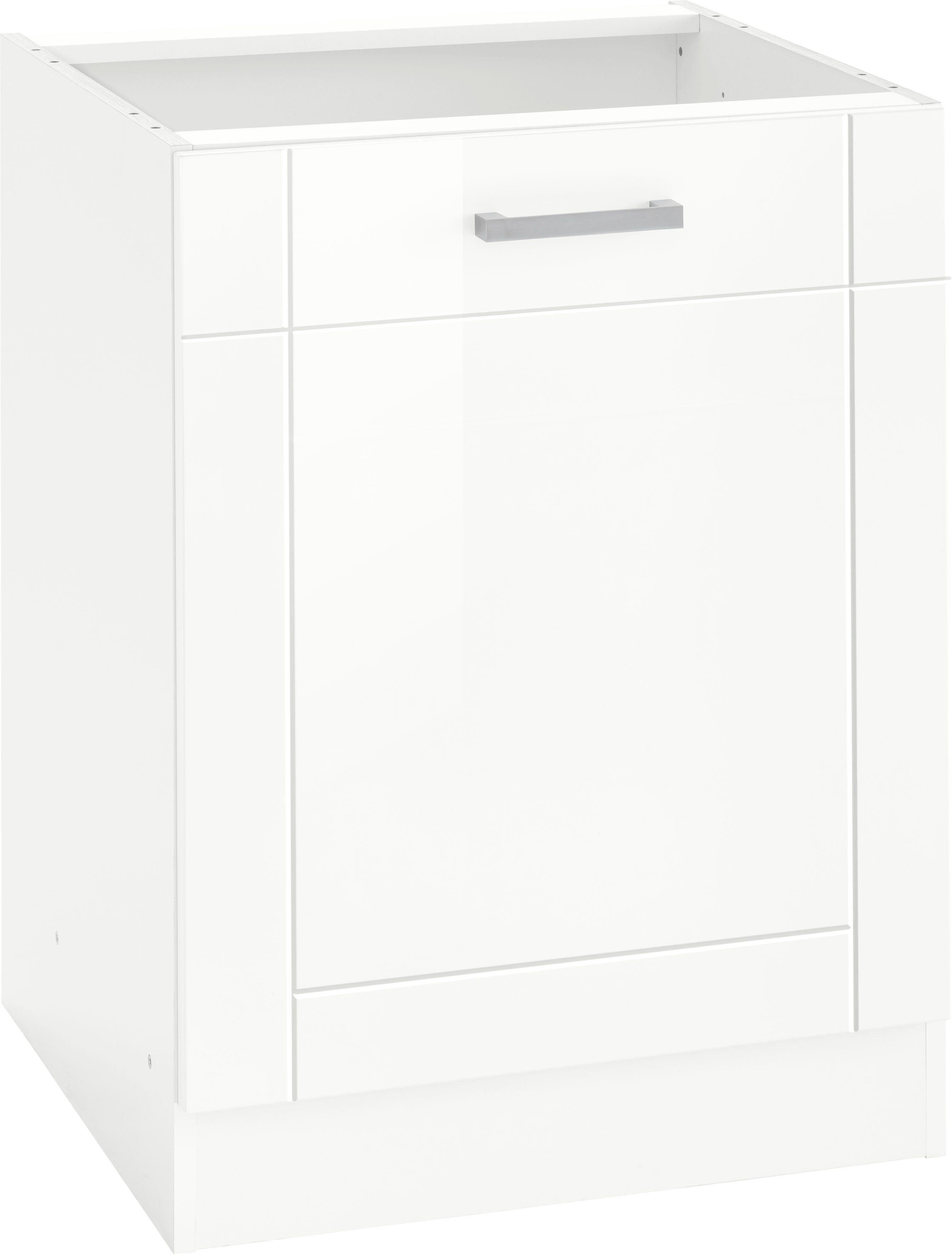 KOCHSTATION Unterschrank KS-Tinnum 60 cm breit, MDF-Fronten, Metallgriff