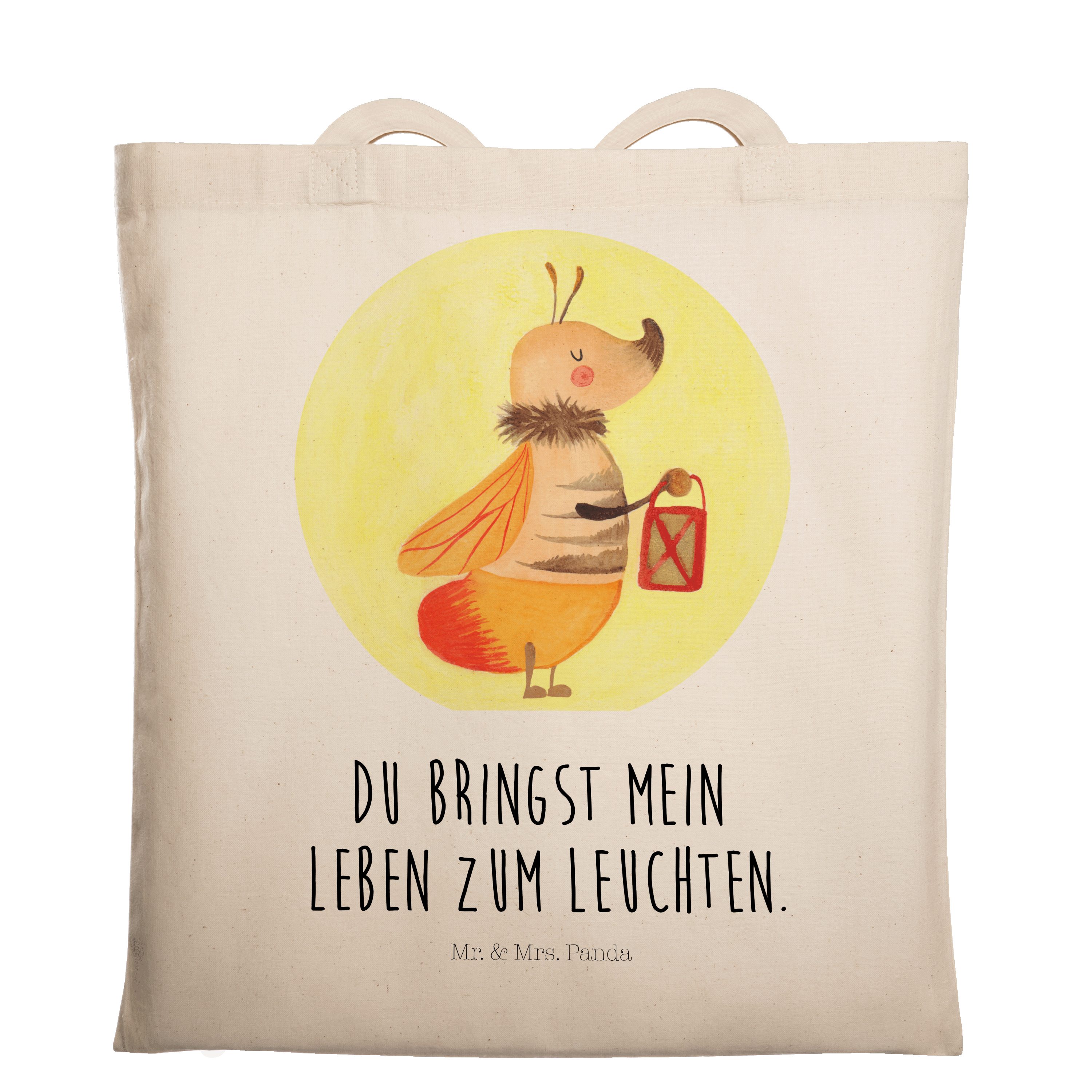 Mr. & Mrs. Panda Tragetasche »Glühwürmchen Transparent Geschenk