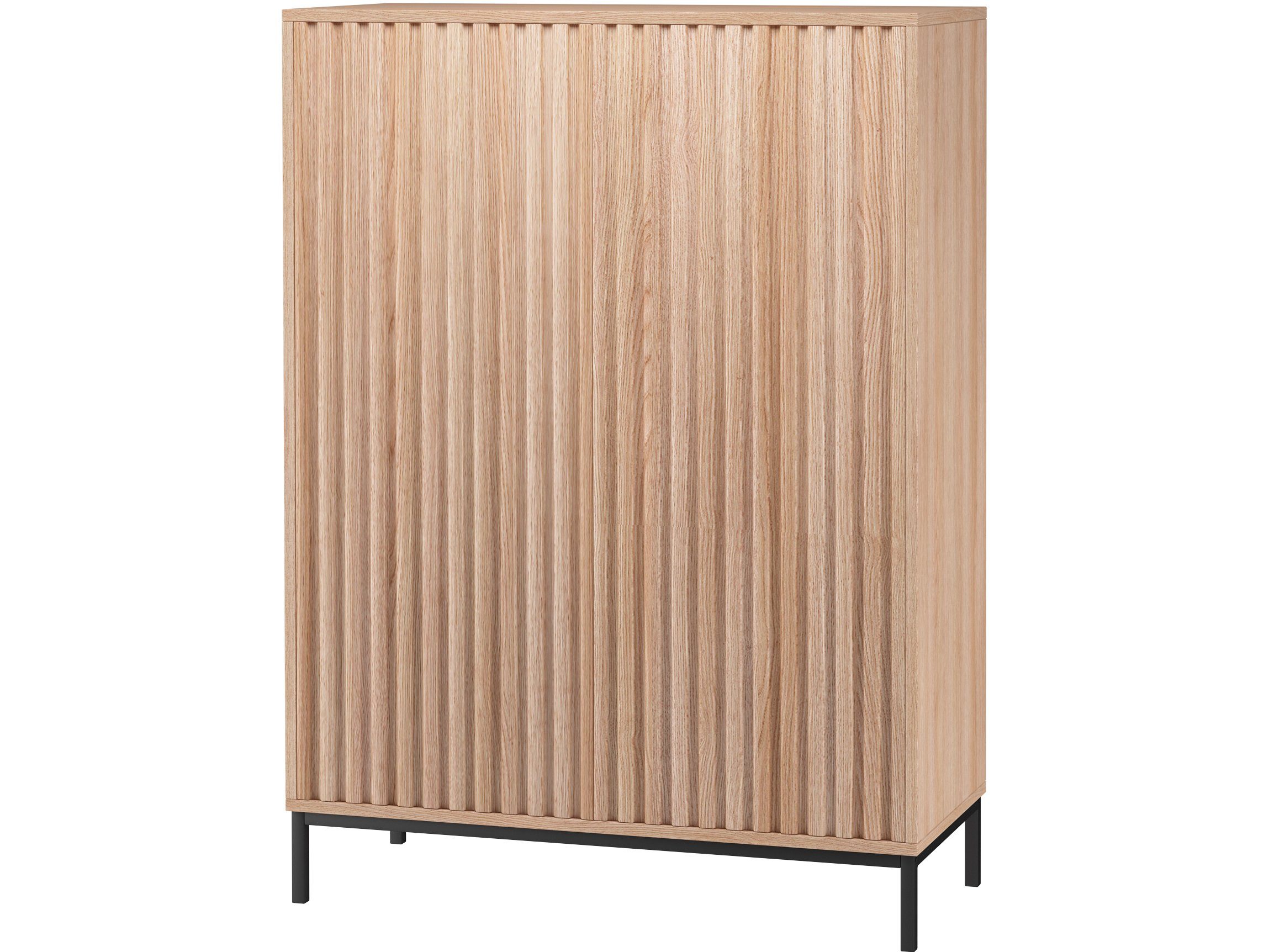 loft24 Hochschrank Cecilie Highboard mit geriffelten günstig online kaufen