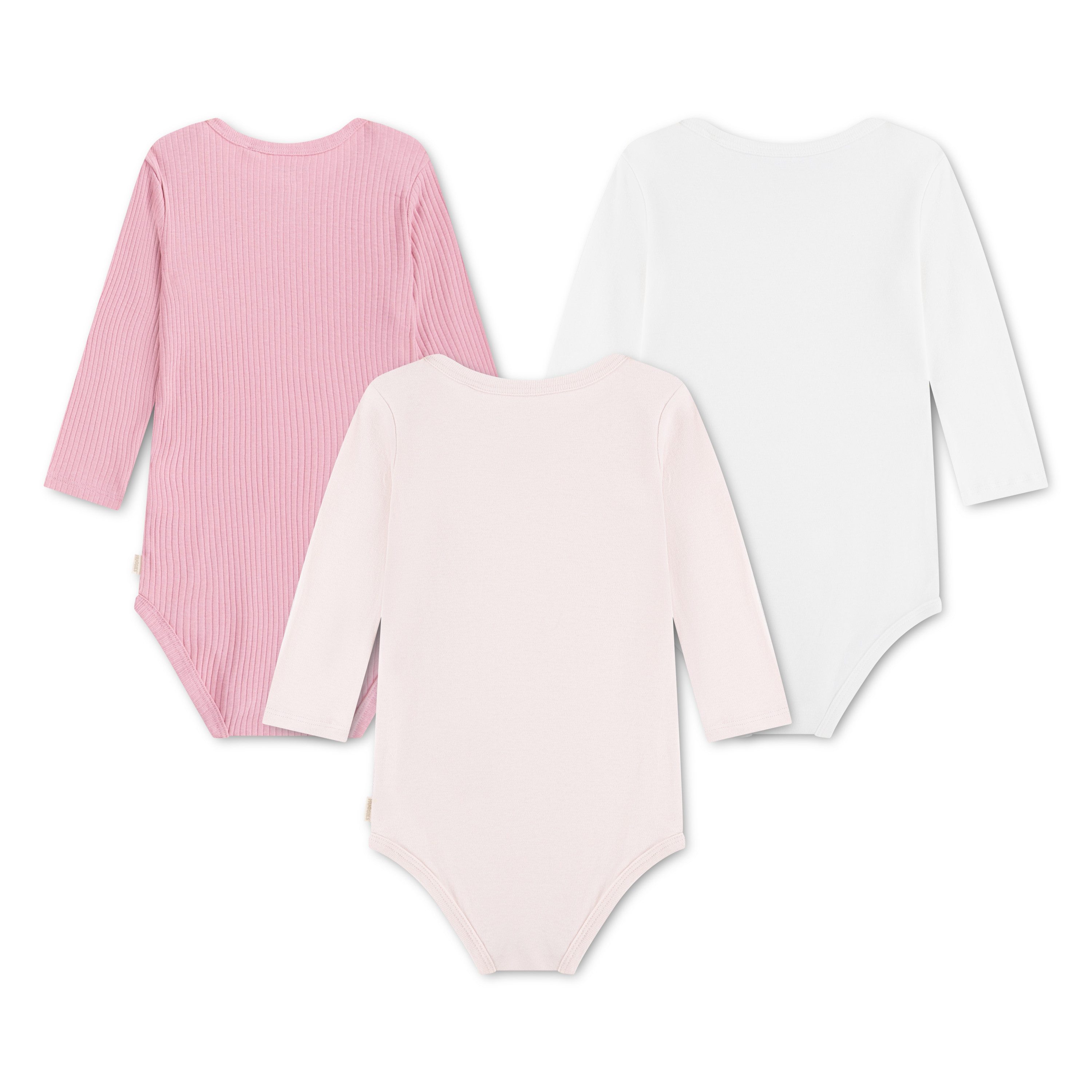 HUGGIES babywear Langarmbody HUGB 3PK BODYSUIT (Packung, 3-tlg) 3er-Pack, in Ripp-Optik