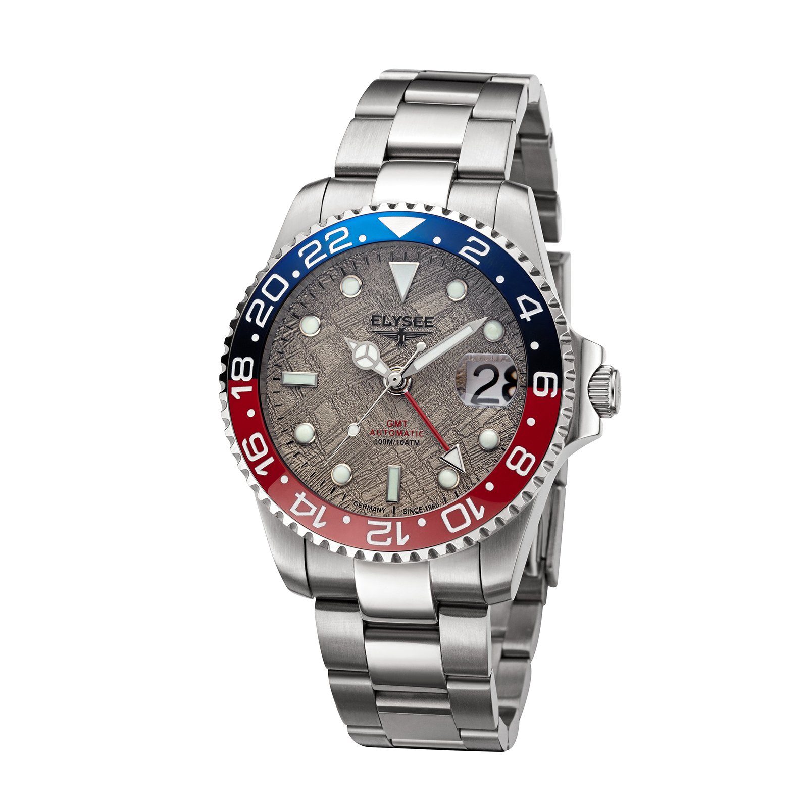 Automatikuhr GMT AUTOMATIC . Herrenuhr 100% Edelstahl 40.5