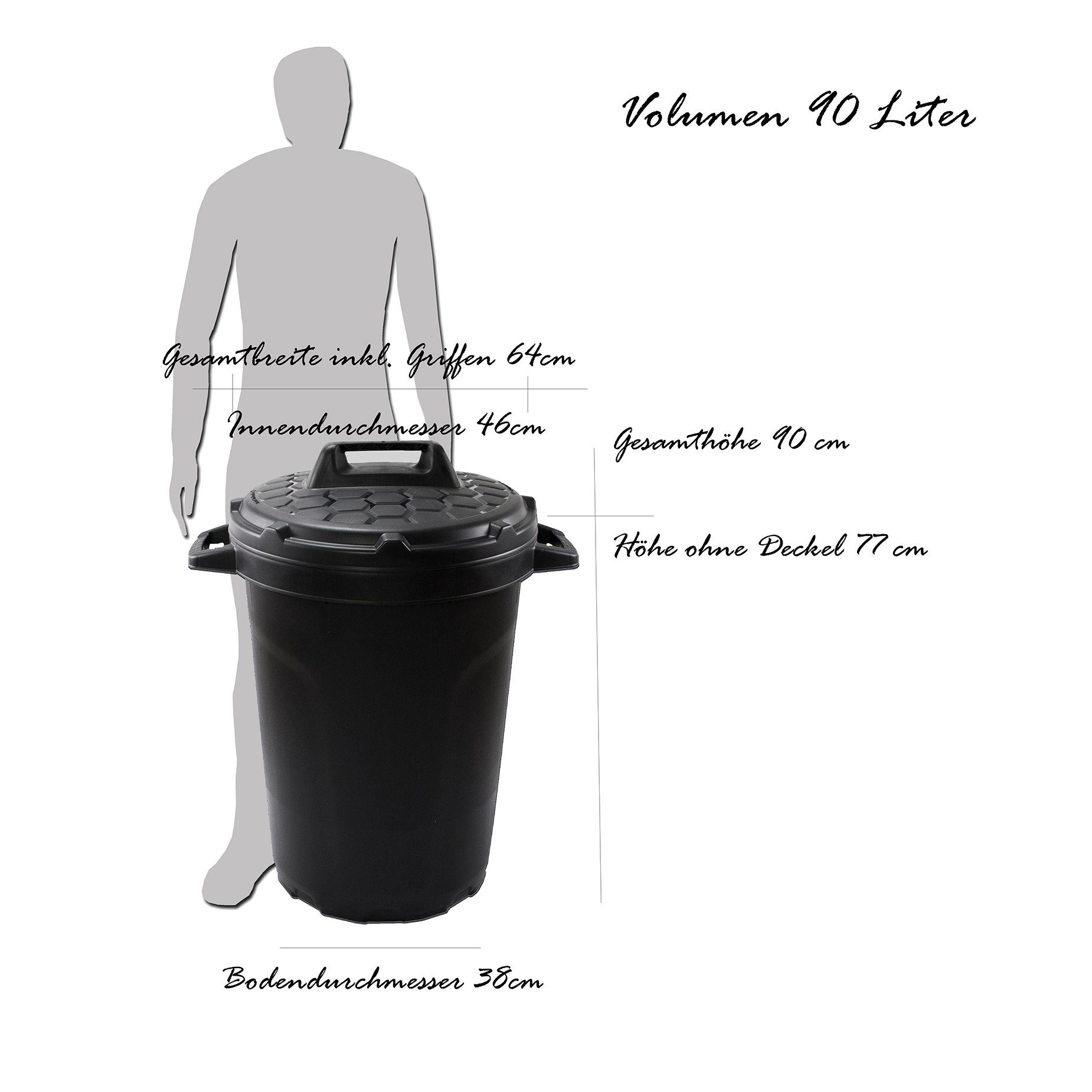 ZONETECH Auto Mülleimer Schwarz - Tragbarer Mini-Abfalleimer