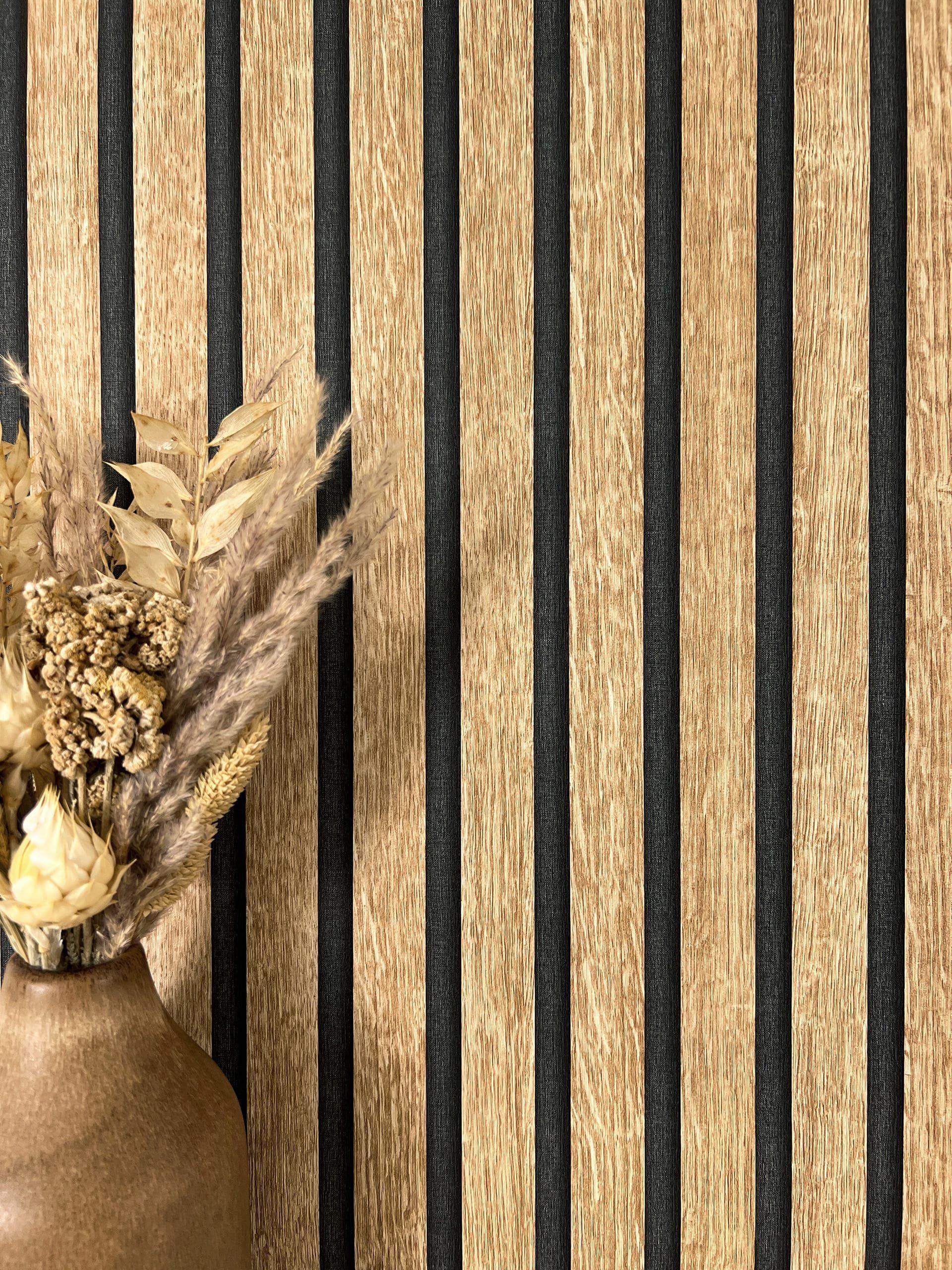 Newroom Vliestapete, Beige Tapete Skandinavisch Paneele - Holzwandpaneele W günstig online kaufen