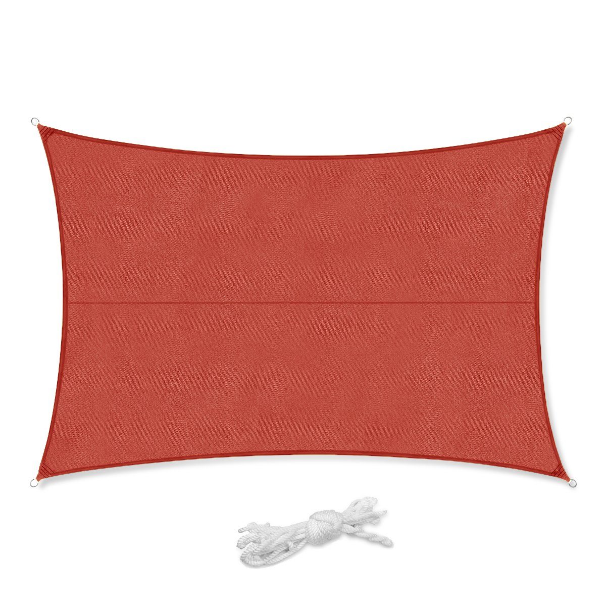 Sekey Sonnensegel Sonnensegel mit Kit PES Sonnenschutzsegel Wasserdicht Rost rot
