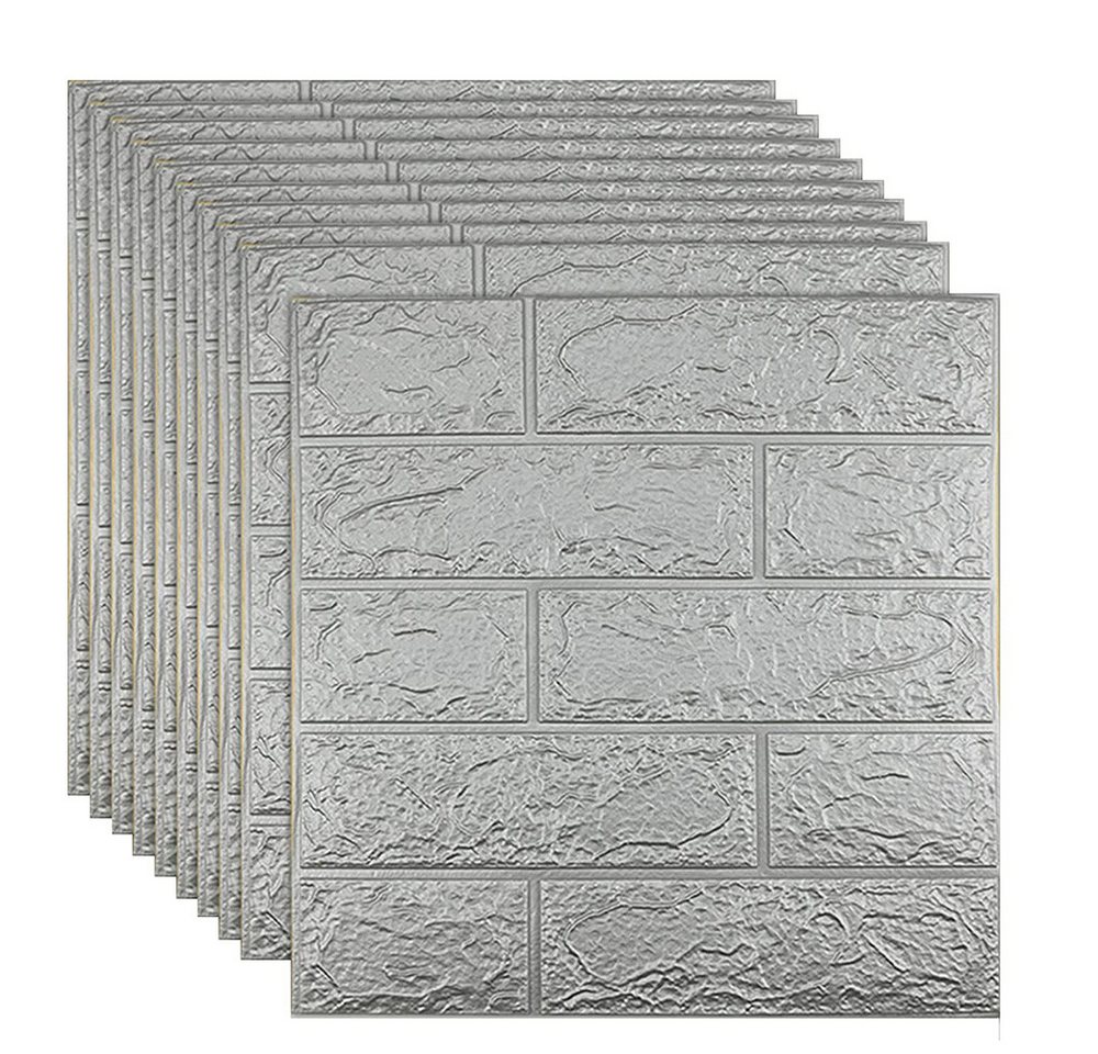 TUWENA 3D Wandpaneel 10/20 Stück 3D Wandpaneele Wandverkleidung Selbstklebend Tapeten, (10-tlg)