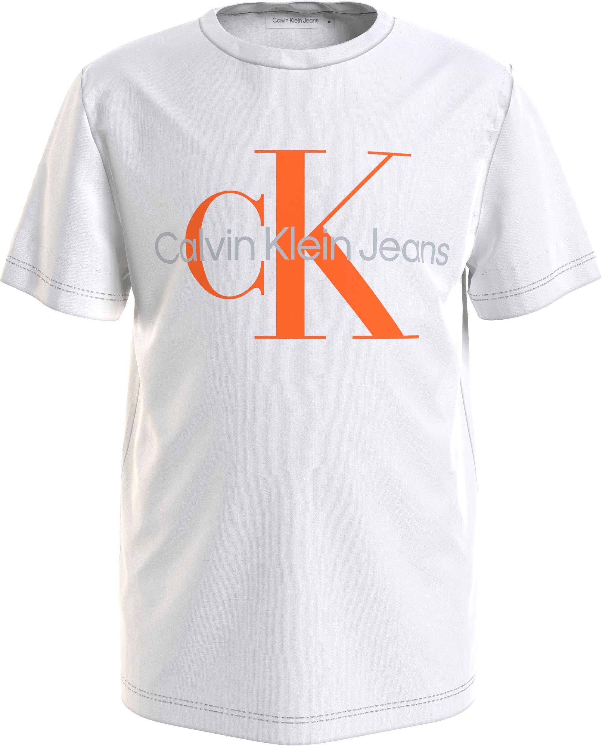 Calvin Klein Jeans T-Shirt MONOGRAM LOGO T-SHIRT Kinder Kids Junior MiniMe,für Mädchen und Jungen weiß | T-Shirts
