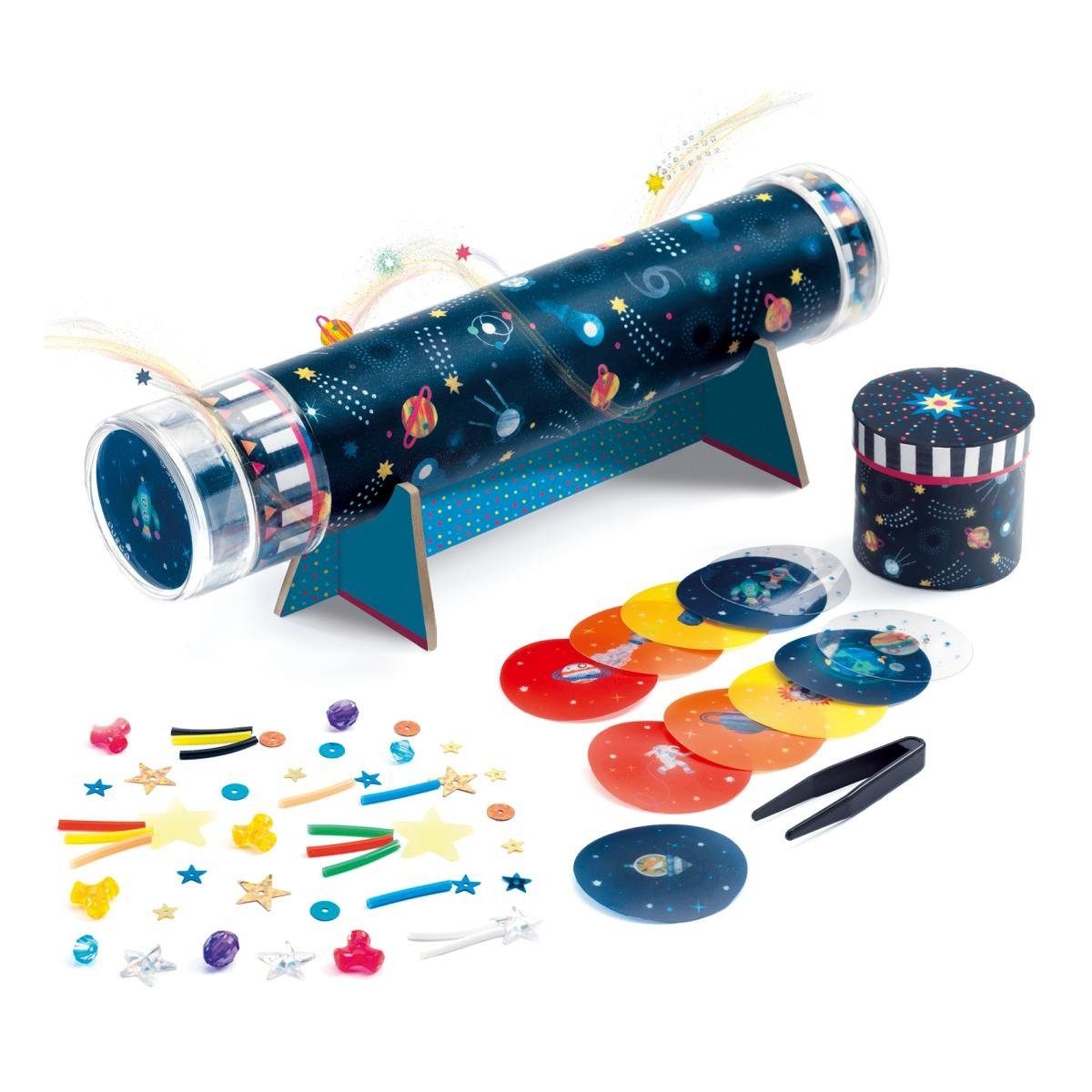 Basteln DJECO Aufbewahrungsbox DIY: Kreativset Kreativset Kaleidoskop Raumfahrt