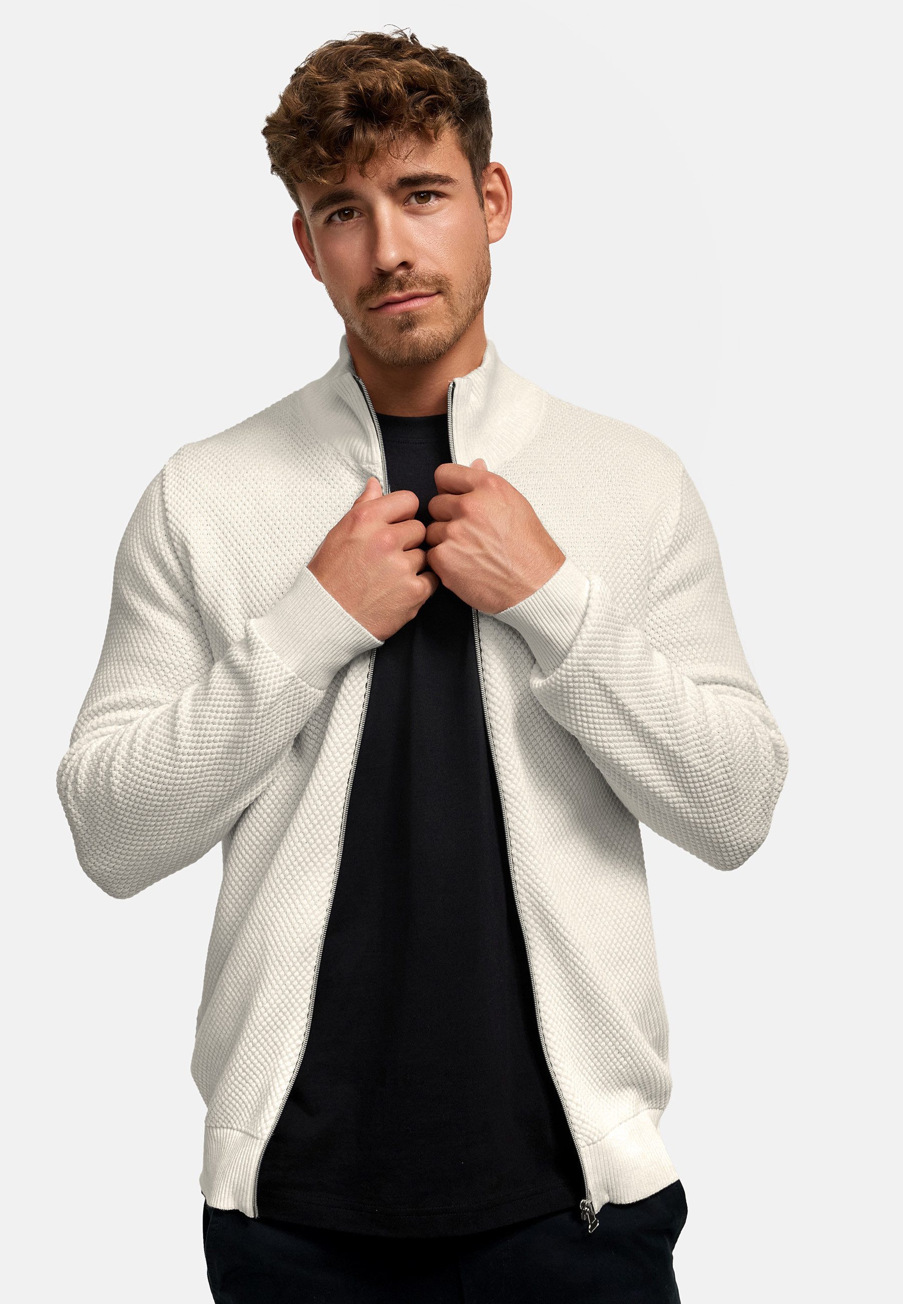 Kronstadt Strickjacke Herren KSErik Herrenstrickjacke Feinstrickjacke mit Stehkragen