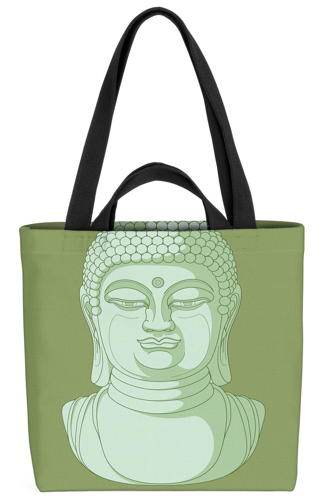 Henkeltasche Statue Bildnis Kopf (1-tlg), Darst Grafik Buddah VOID Porträt Skulptur Abbild Figur