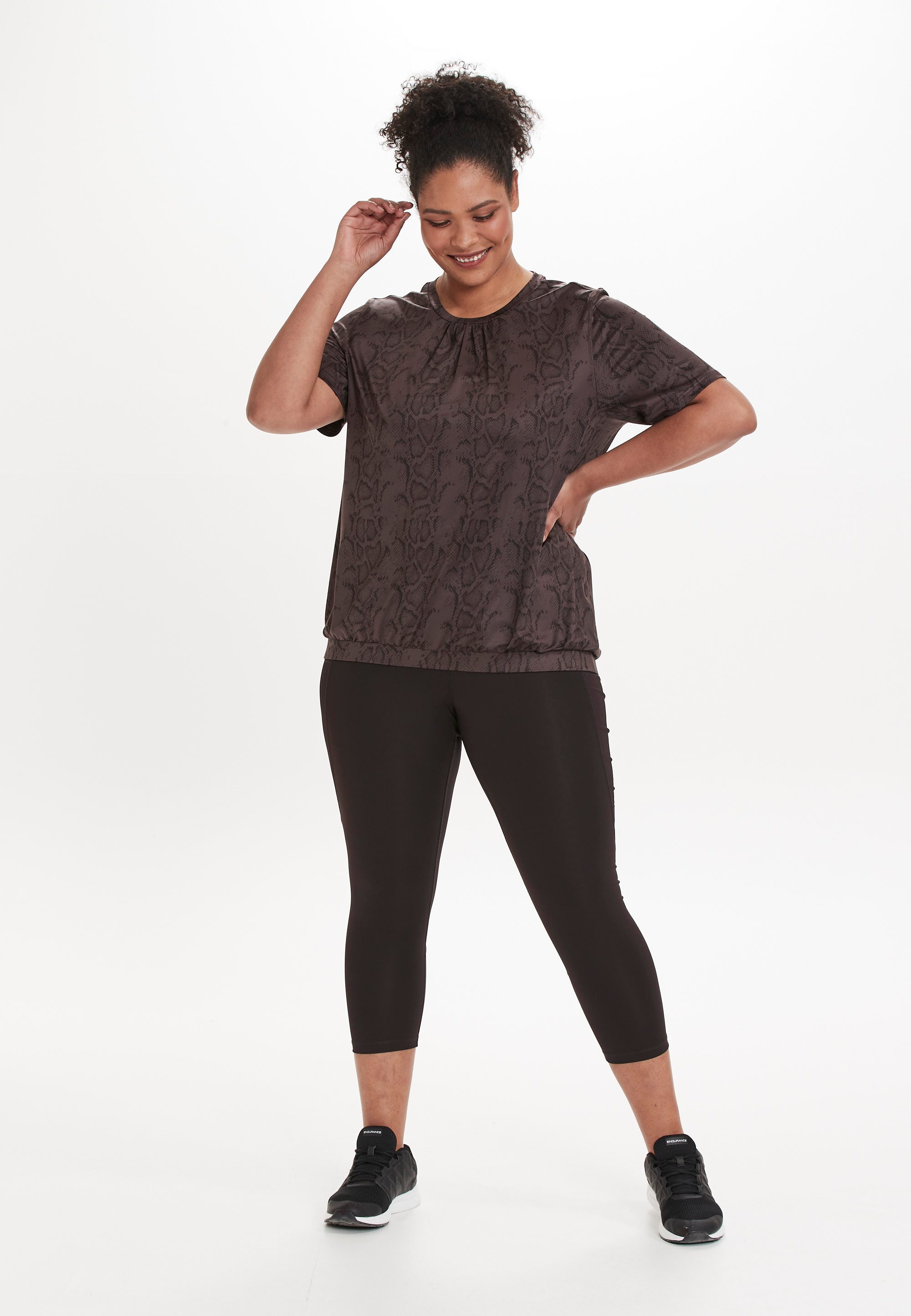 Q by Endurance Trainingstights Reimia 7/8 mit atmungsaktivem Recycling-Polyester