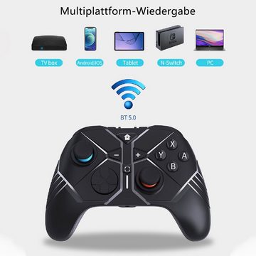 KINSI Für SWITCH-Gamepads, -Controller, drahtlose Bluetooth-Gamepads PlayStation-Controller (Vibrationsmodus, Für Konsolen, PC, SWITCH)