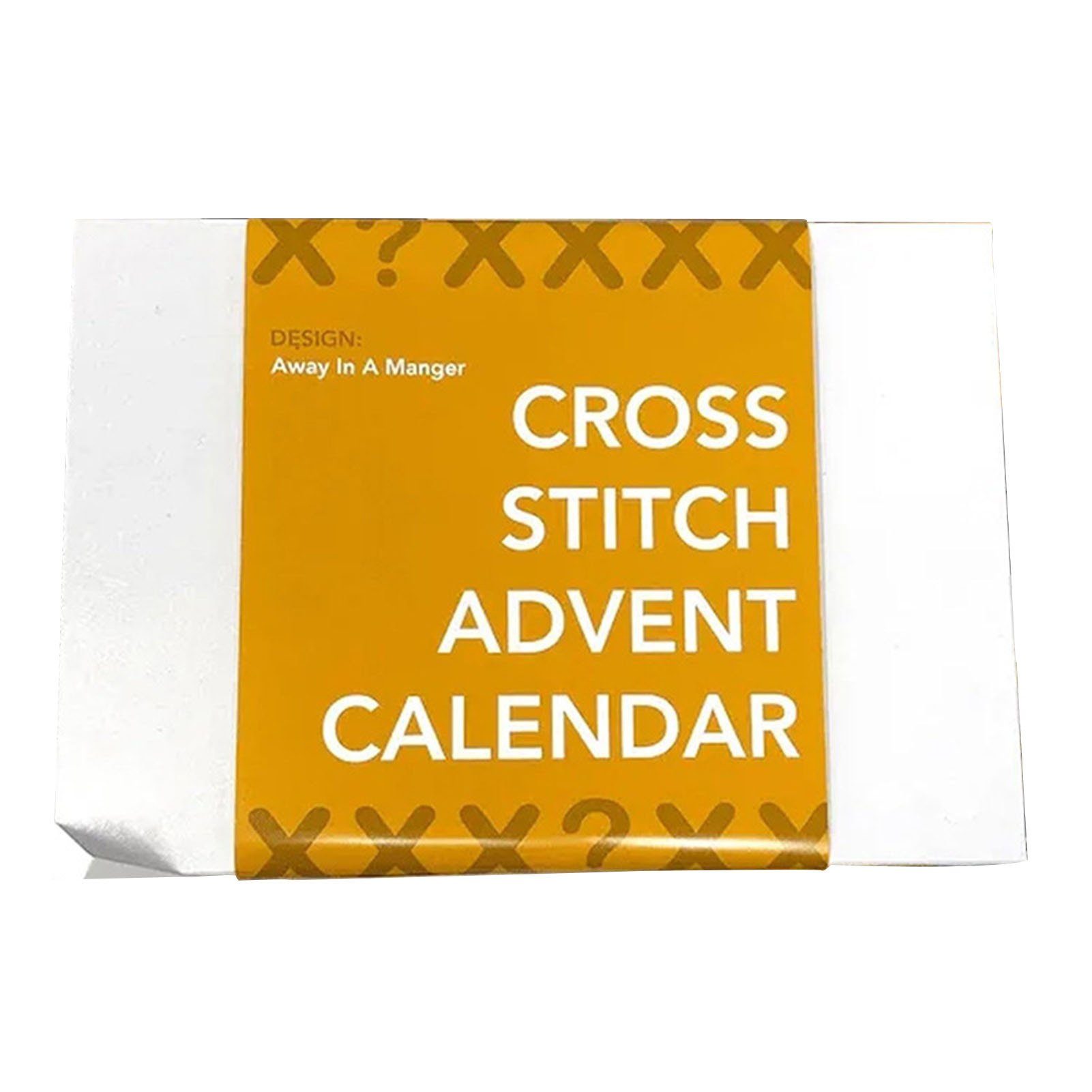 Blusmart Adventskalender Kreuzstich-Stickbox Mit Weihnachtlichen Schönen Mustern yellow