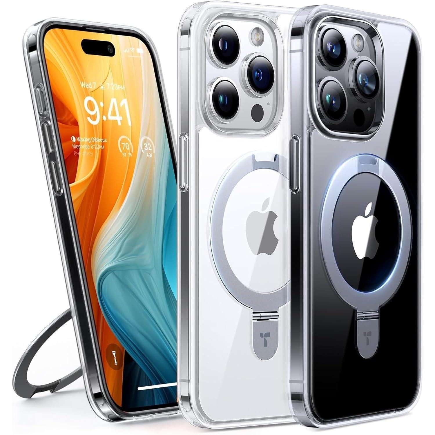 TORRAS Handyhülle Handyhülle iPhone 15 Pro Max MagSafe Hülle Stoßfest Transparent