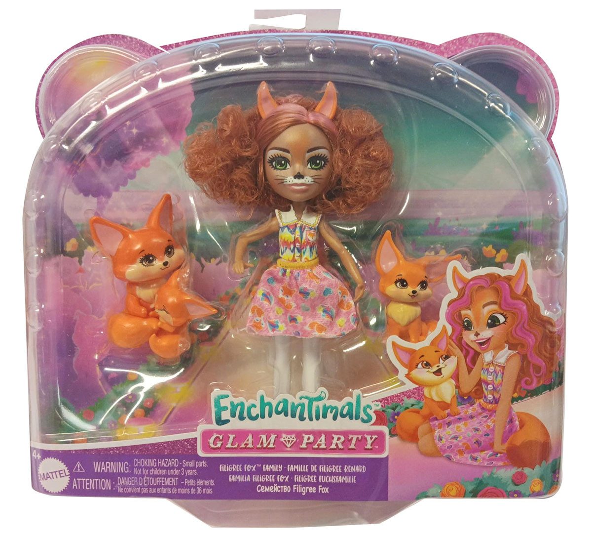 Enchantimals Spielfigur Mattel HNT60 Enchantimals Glam Party Themenpack Filigree Fox und Perk