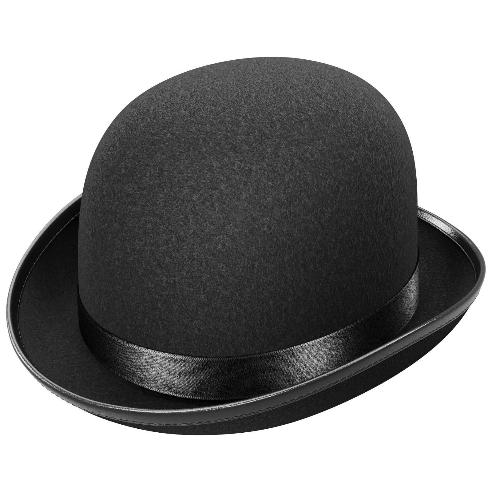Wellgro Zylinder Hut Melone schwarz mit Satinband für Erwachsene