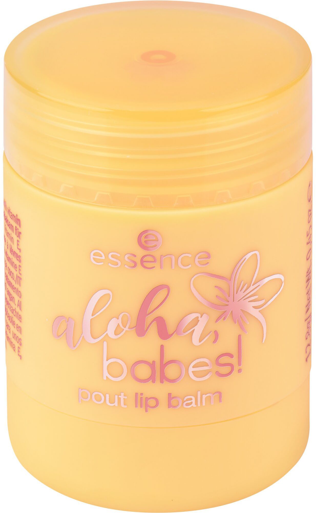 Essence Lippenbalsam aloha, babes! pout lip balm, 4-tlg., Pflegend, zarter Kokosnussduft, perfekt für unterwegs, vegan.