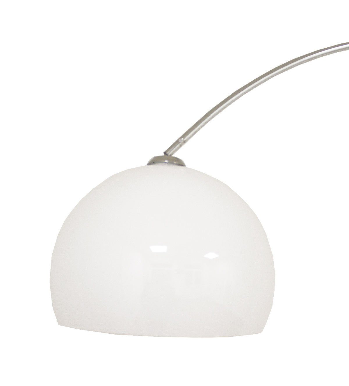 Leuchtmittel Kiom Stehlampe höhenverstellbar, nicht & Marmorsockel Bogenleuchte 215cm, abhängig Chrom Weiß Leuchtmittel inklusive, Karoi